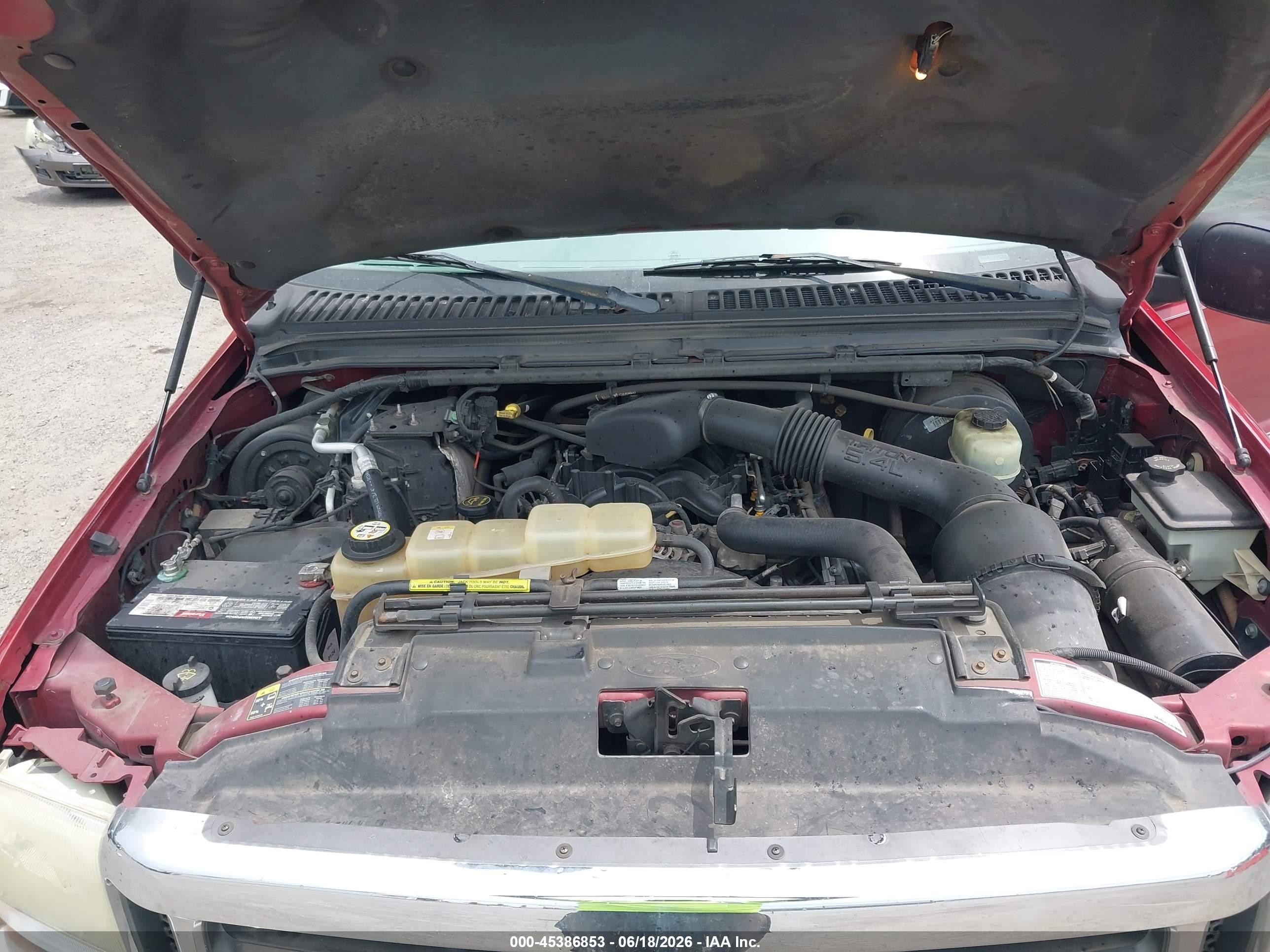 2002 Ford F-250 Lariat/xl/xlt Red vin: 1FTNW21L92EB05442