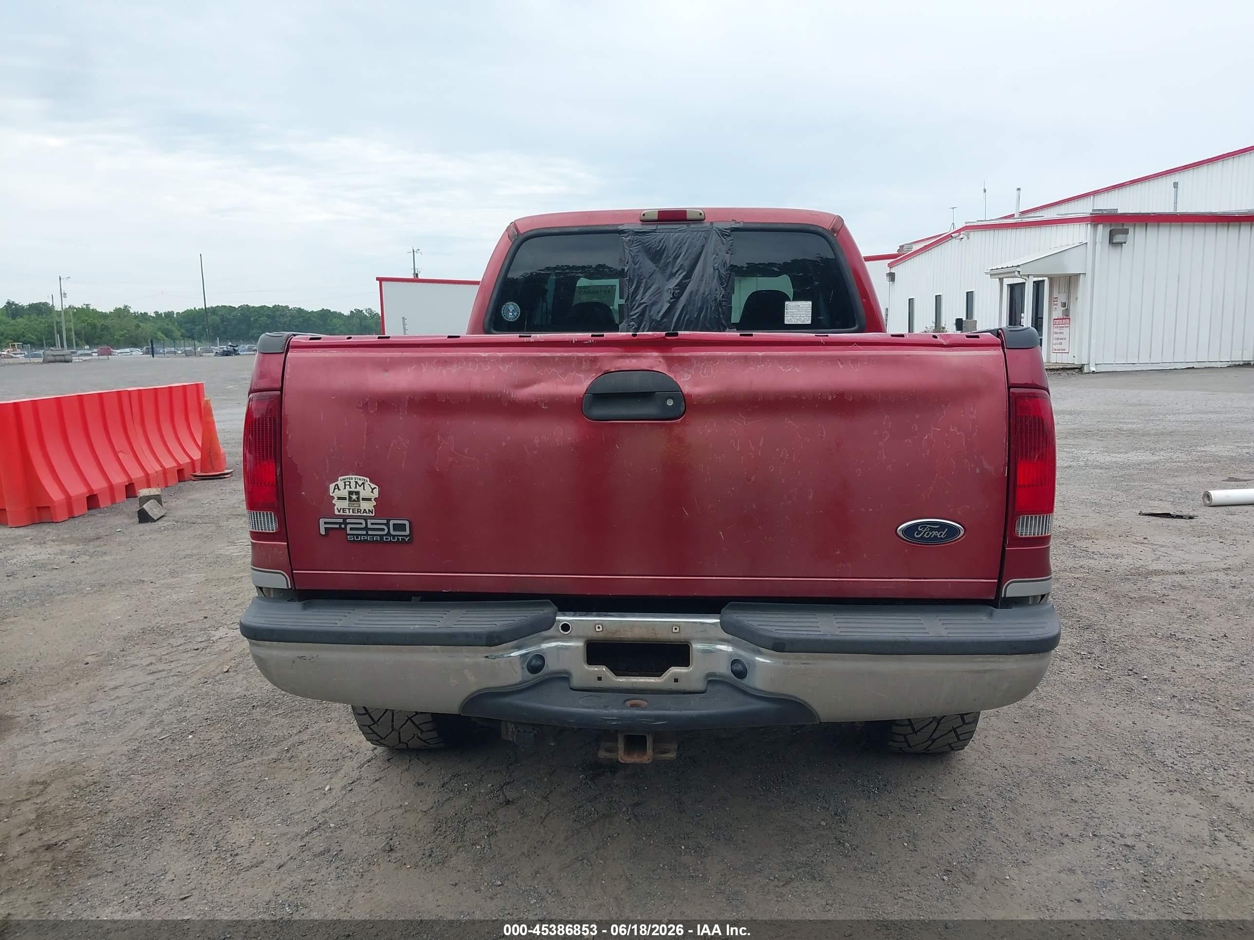 2002 Ford F-250 Lariat/xl/xlt Red vin: 1FTNW21L92EB05442