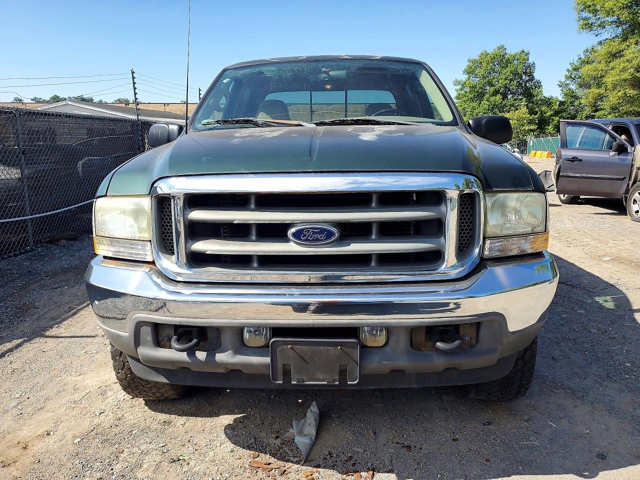 2002 Ford F250 Super Duty Green vin: 1FTNW21LX2EA17791