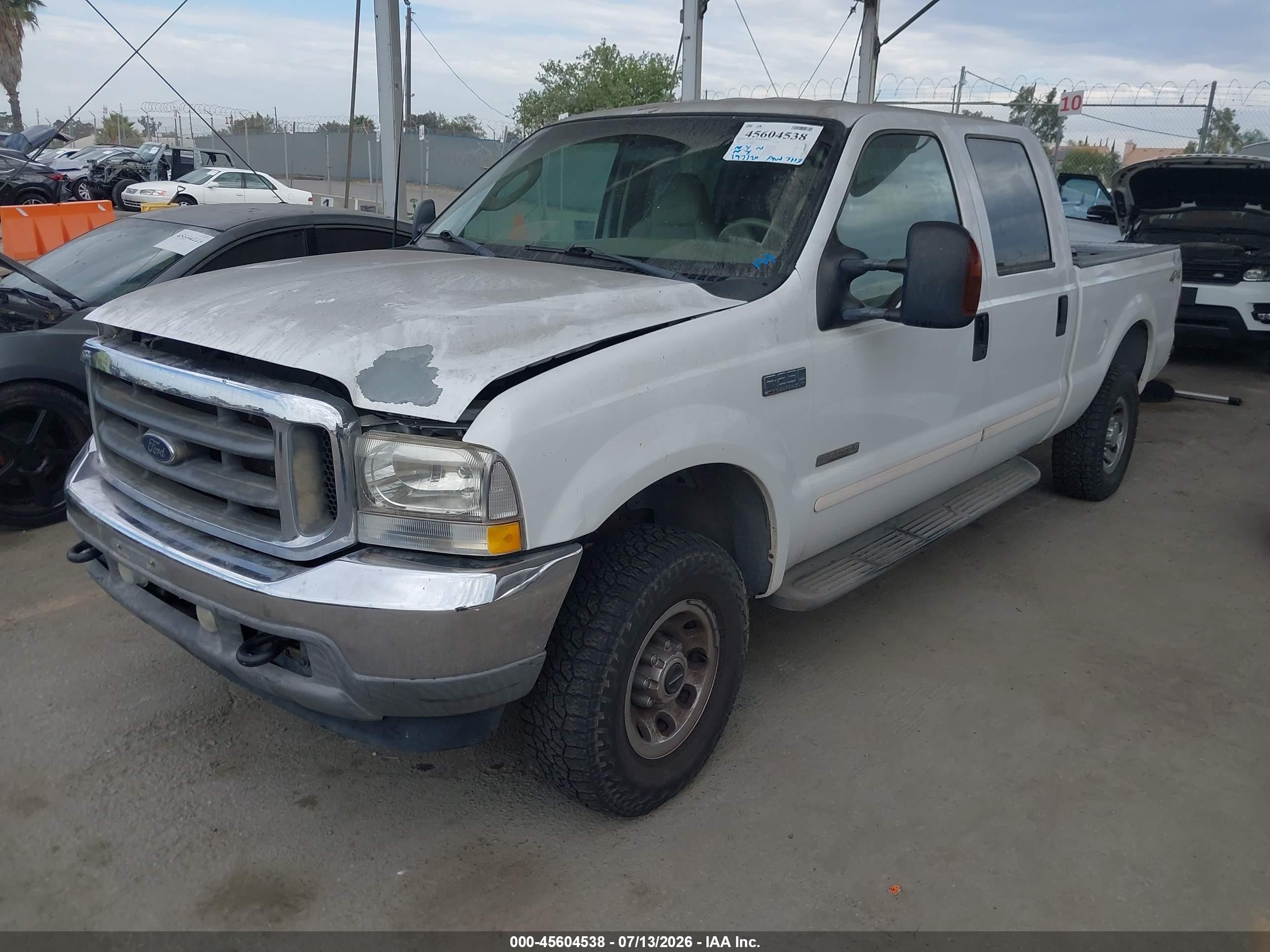 2003 Ford F-250 Lariat/xl/xlt White vin: 1FTNW21P03EB82253