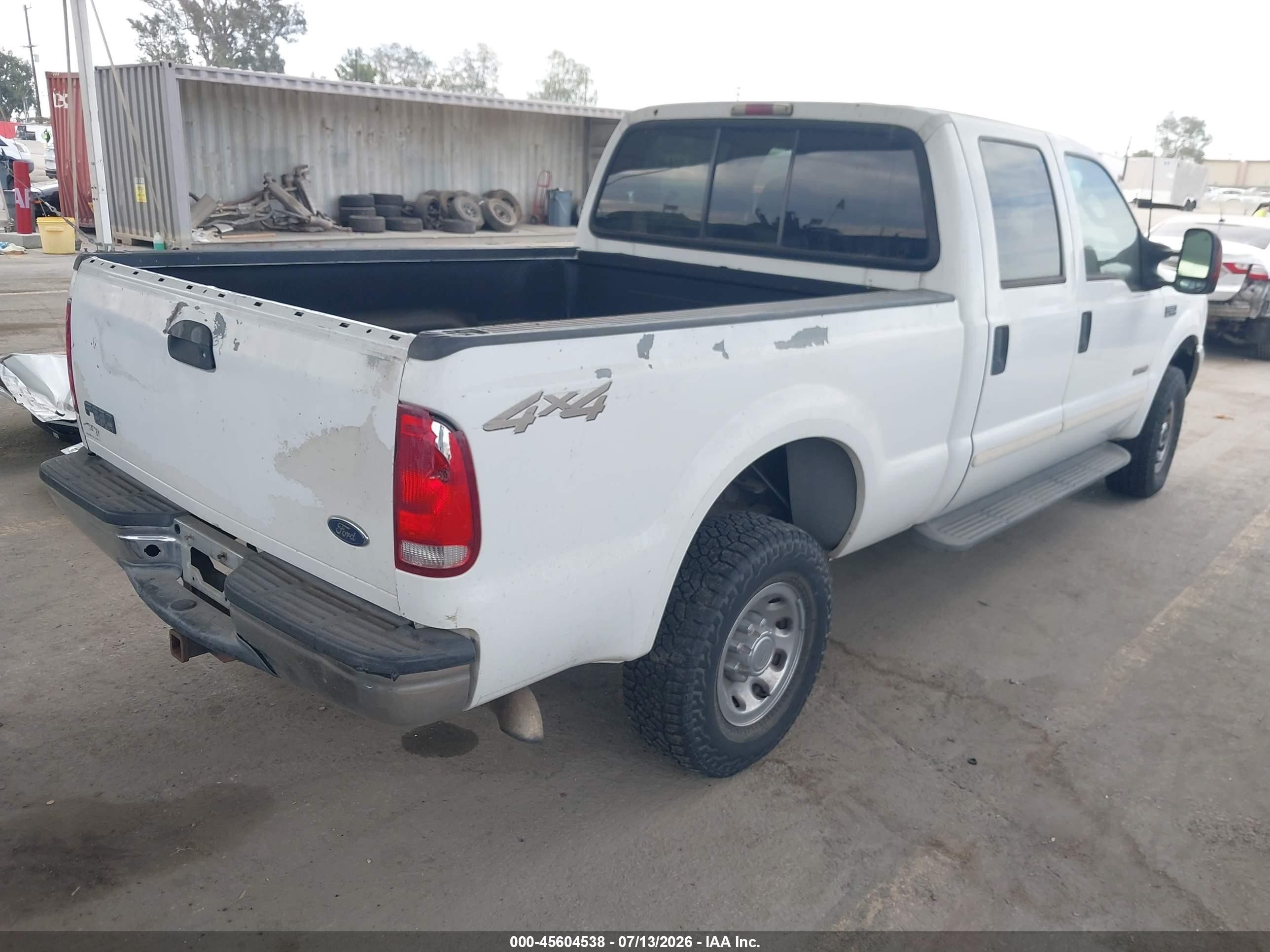2003 Ford F-250 Lariat/xl/xlt White vin: 1FTNW21P03EB82253