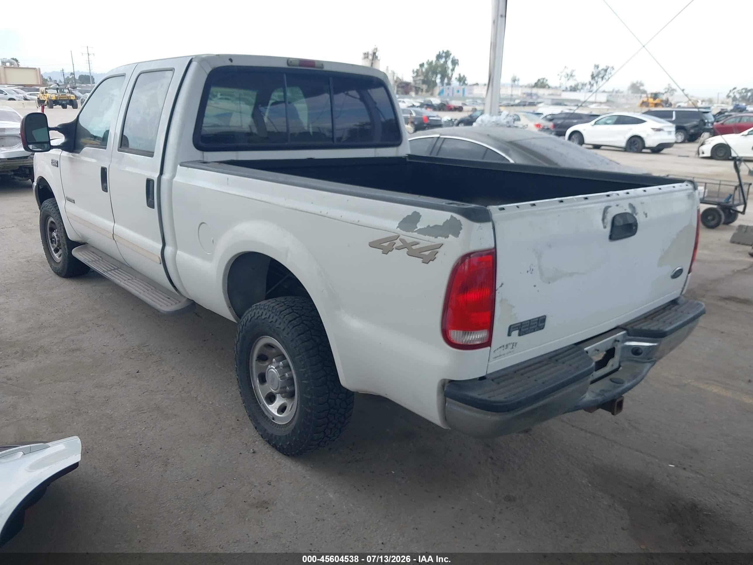 2003 Ford F-250 Lariat/xl/xlt White vin: 1FTNW21P03EB82253