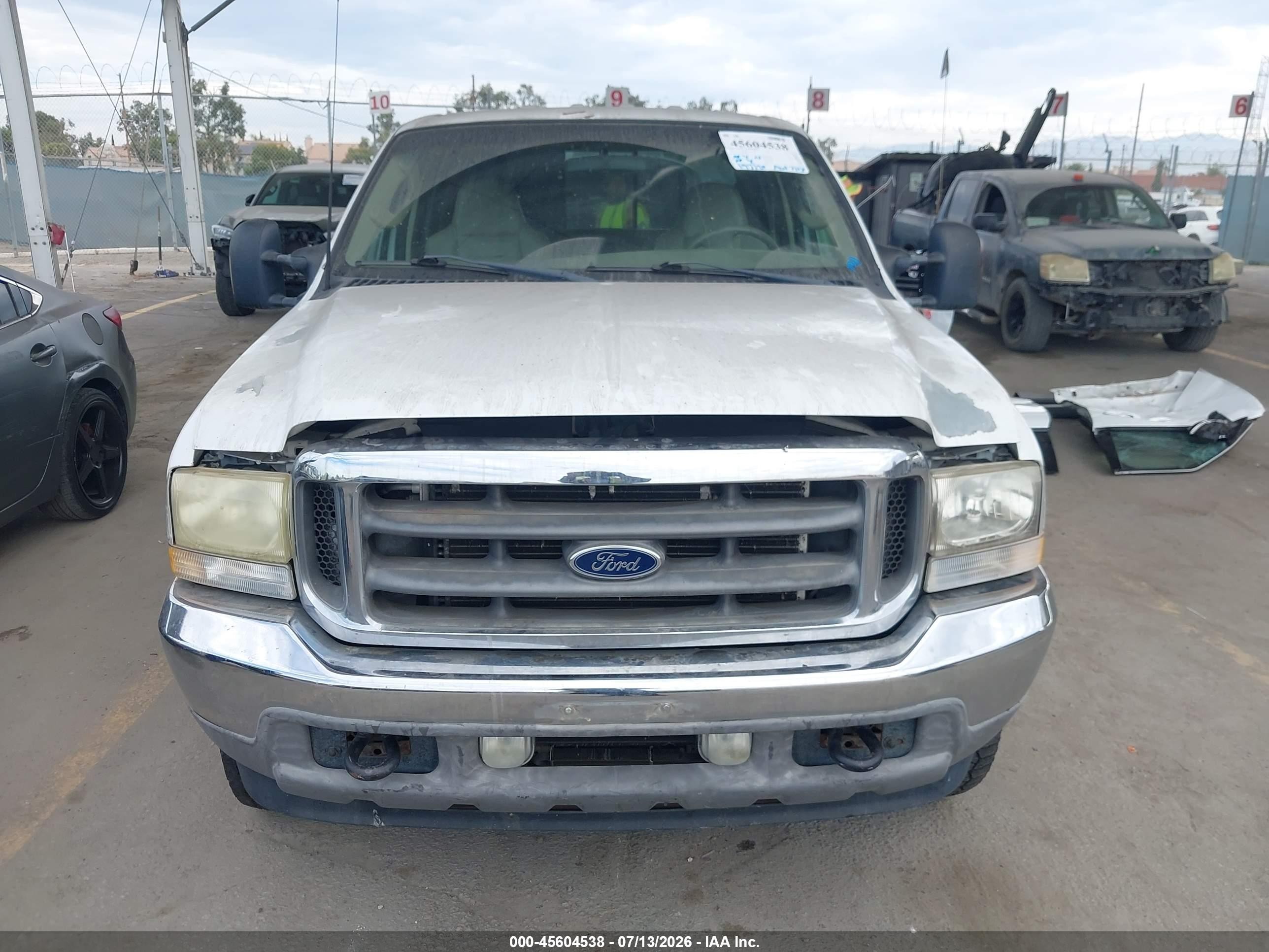 2003 Ford F-250 Lariat/xl/xlt White vin: 1FTNW21P03EB82253