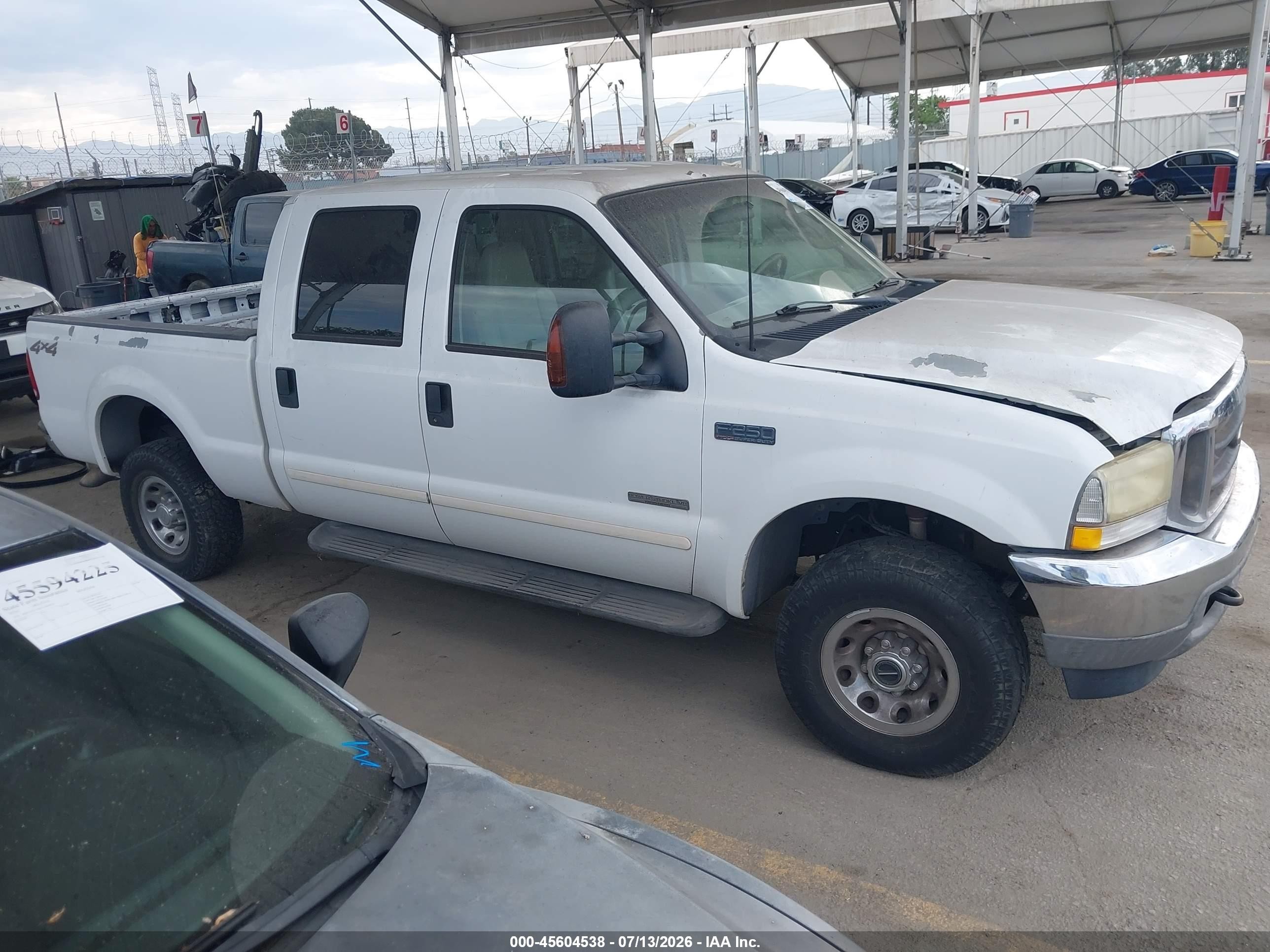 2003 Ford F-250 Lariat/xl/xlt White vin: 1FTNW21P03EB82253
