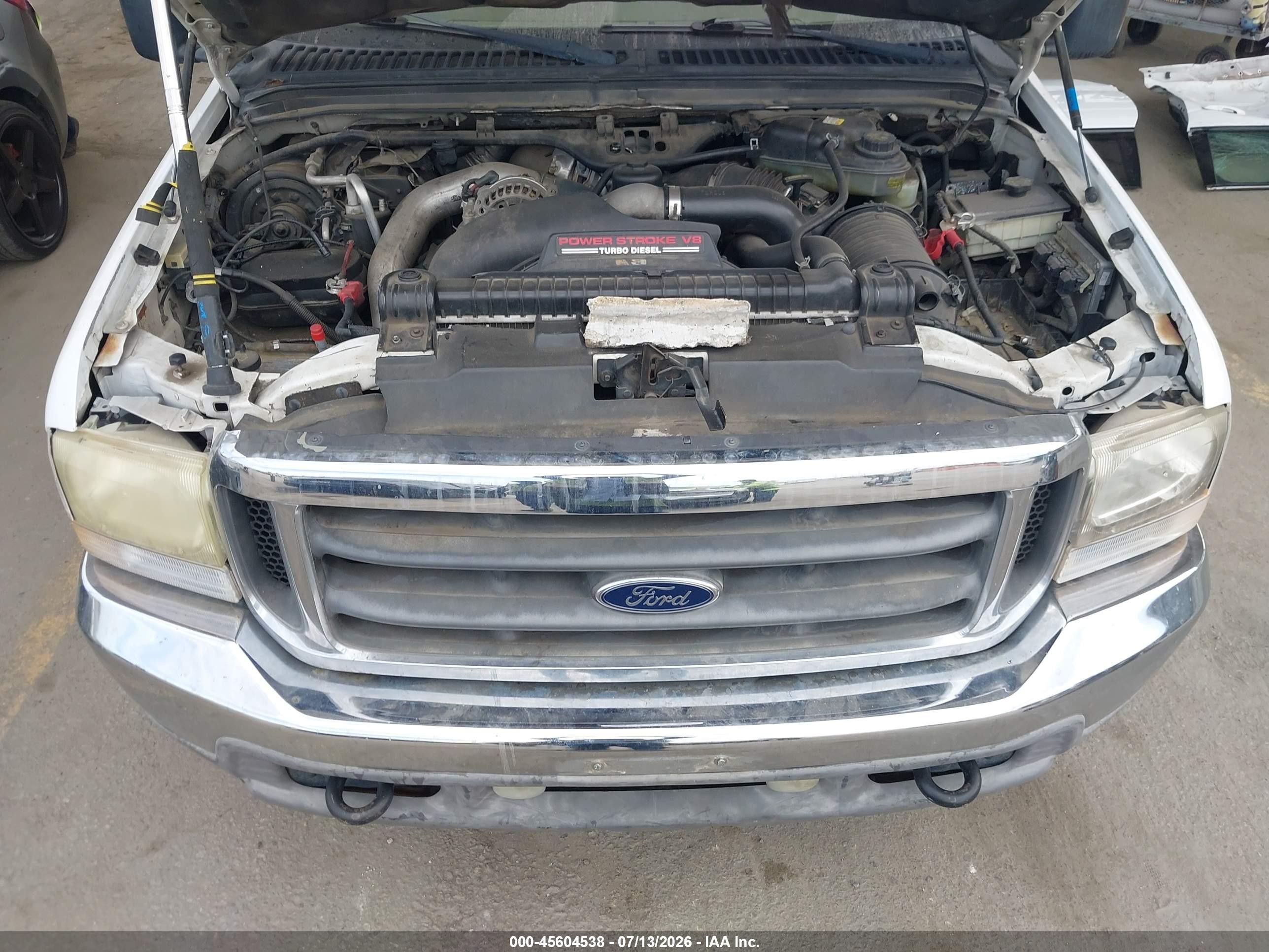 2003 Ford F-250 Lariat/xl/xlt White vin: 1FTNW21P03EB82253