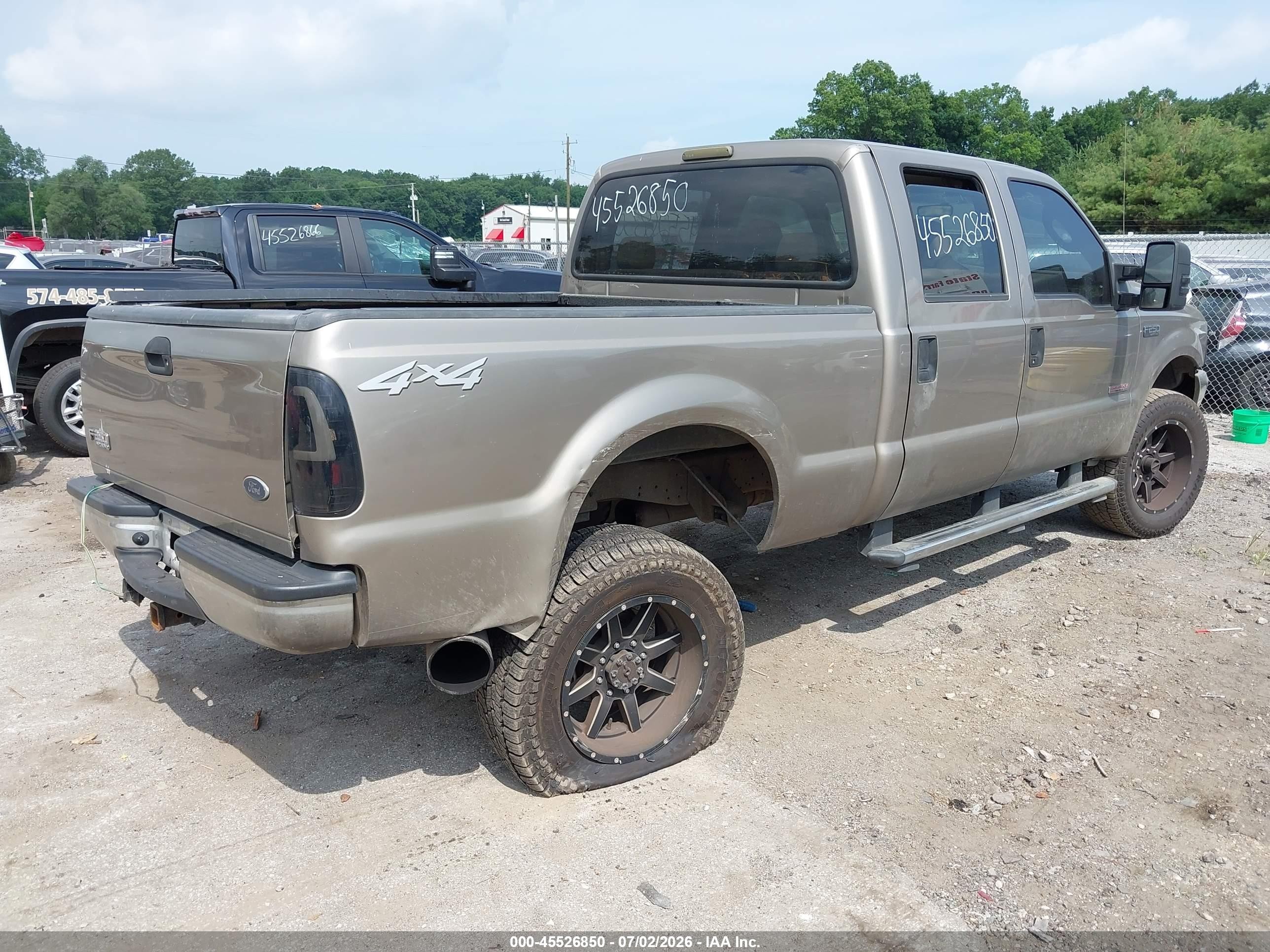 2004 Ford F-250 Lariat/xl/xlt Tan vin: 1FTNW21P04EC72925