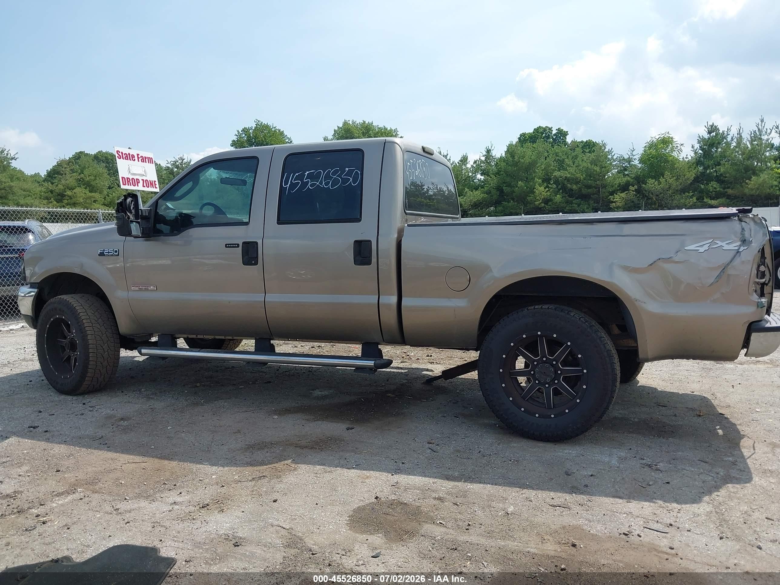 2004 Ford F-250 Lariat/xl/xlt Tan vin: 1FTNW21P04EC72925