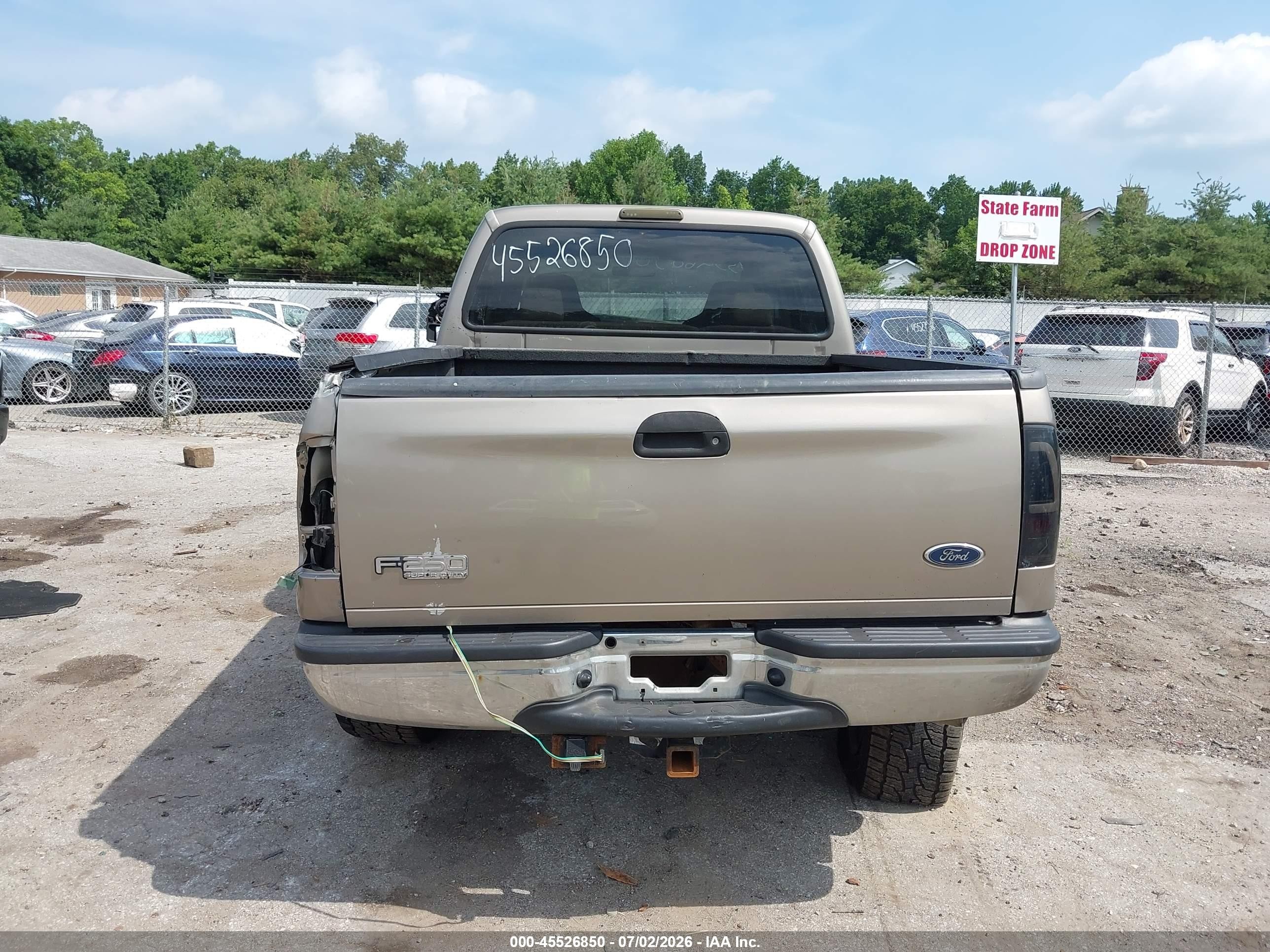 2004 Ford F-250 Lariat/xl/xlt Tan vin: 1FTNW21P04EC72925
