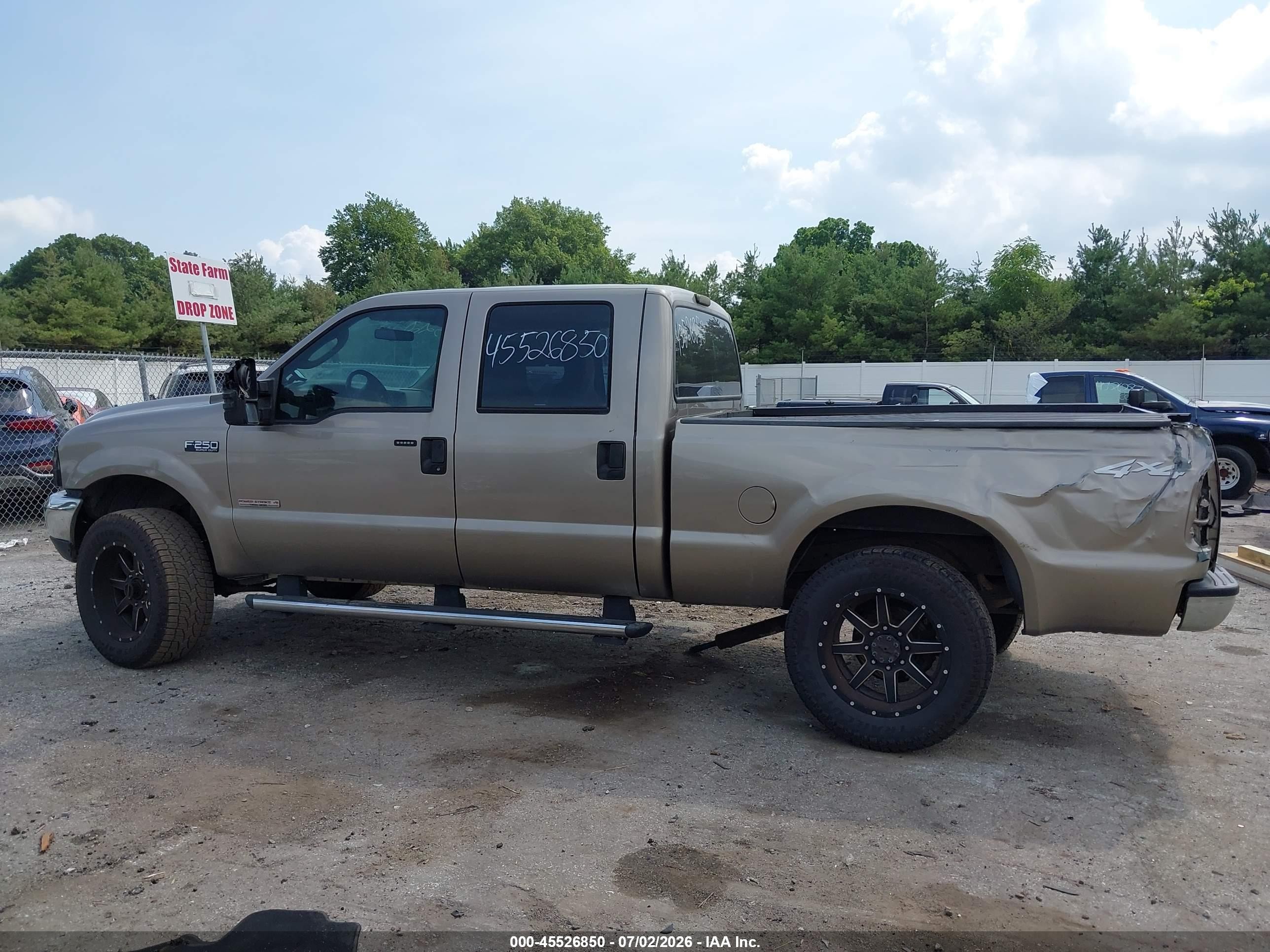 2004 Ford F-250 Lariat/xl/xlt Tan vin: 1FTNW21P04EC72925