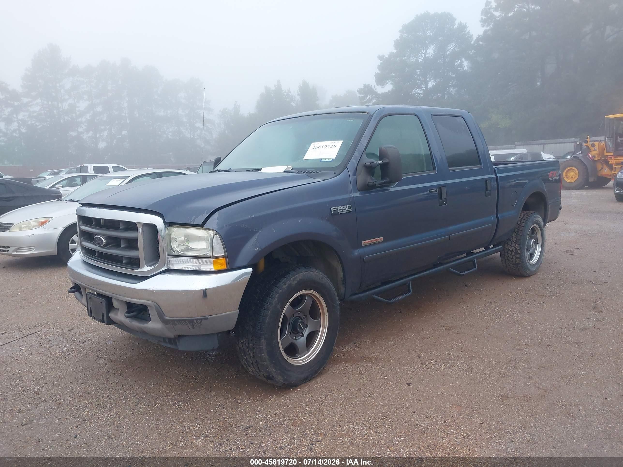 2004 Ford F-250 Lariat/xl/xlt Blue vin: 1FTNW21P14EC09249