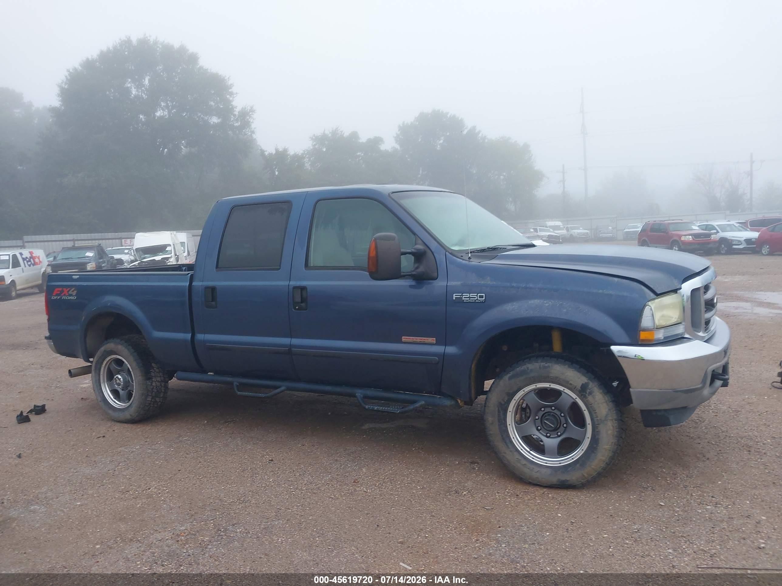2004 Ford F-250 Lariat/xl/xlt Blue vin: 1FTNW21P14EC09249