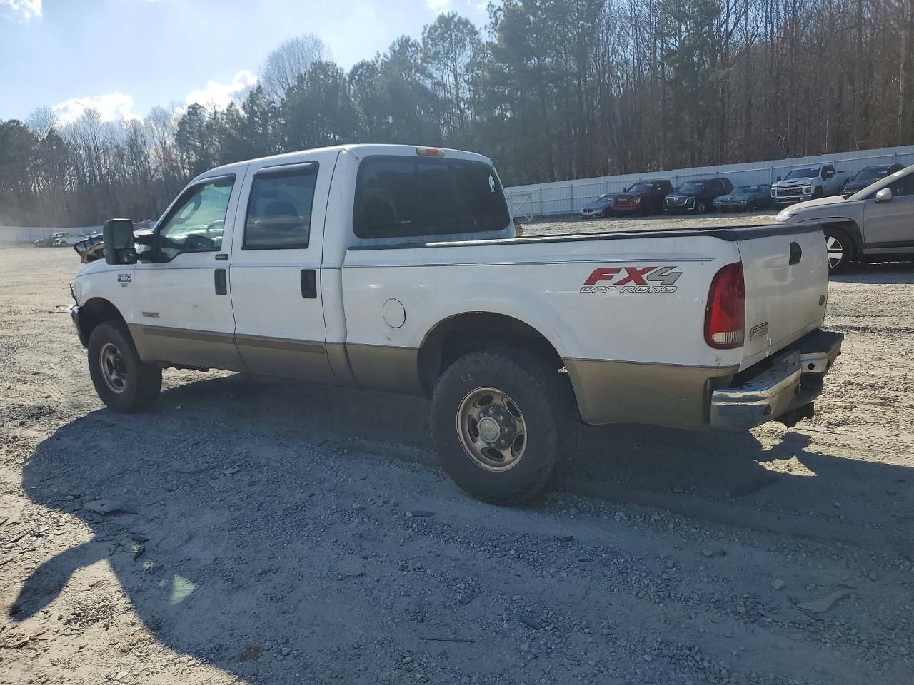 2004 Ford F250 Super Duty White vin: 1FTNW21P24EB48543