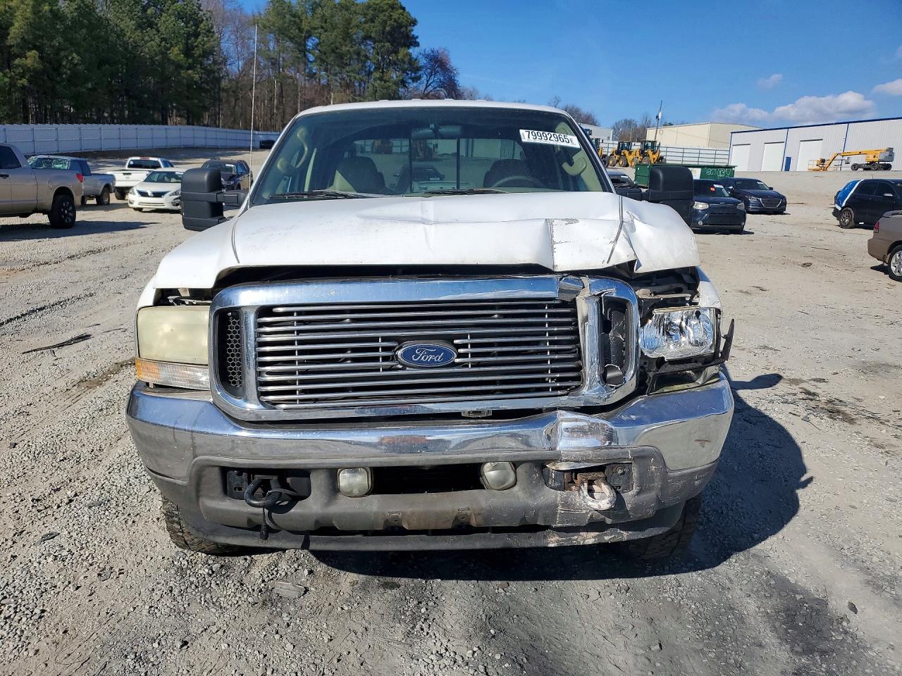 2004 Ford F250 Super Duty White vin: 1FTNW21P24EB48543