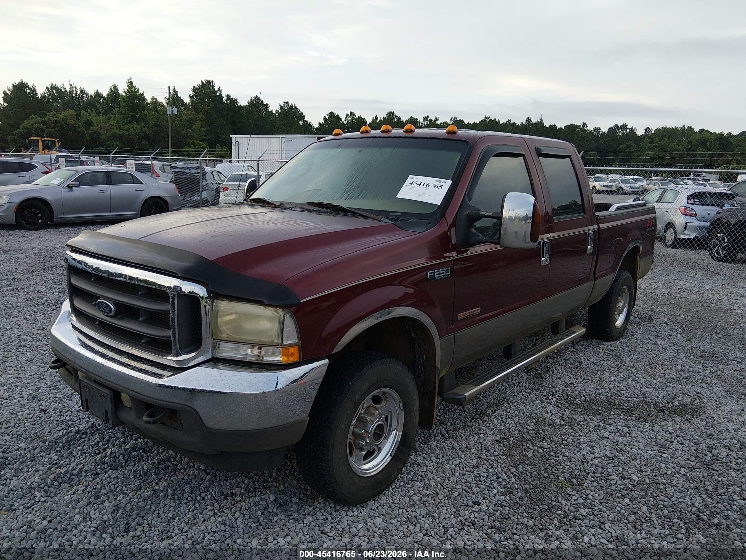2004 Ford F-250 Lariat/xl/xlt Maroon vin: 1FTNW21P24EC43670