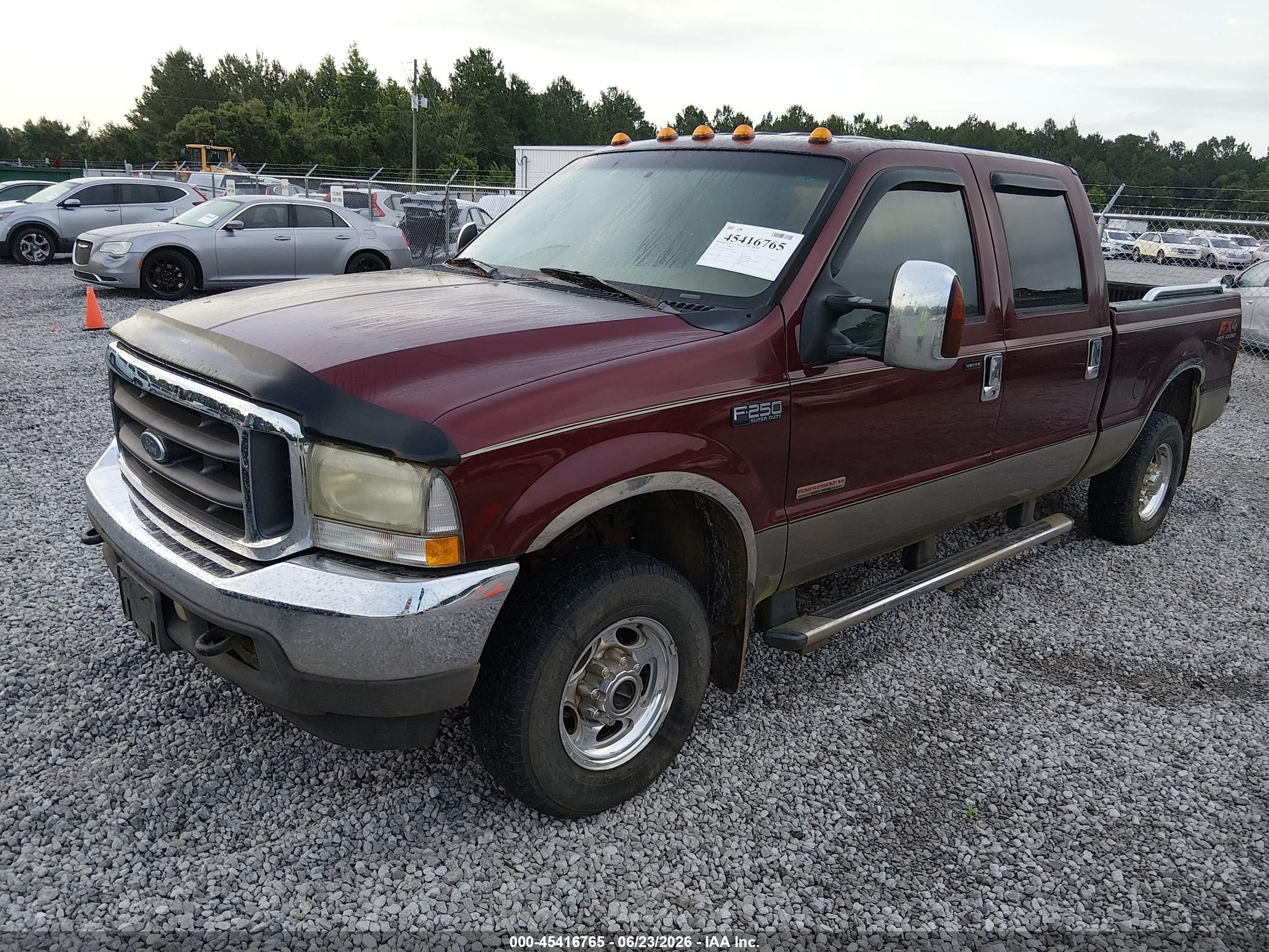2004 Ford F-250 Lariat/xl/xlt Maroon vin: 1FTNW21P24EC43670