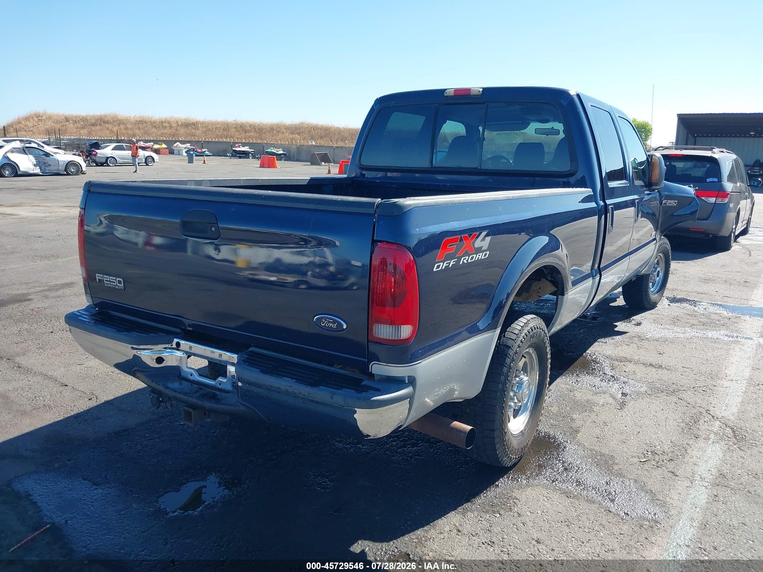 2004 Ford F-250 Lariat/xl/xlt Blue vin: 1FTNW21P24EC88964