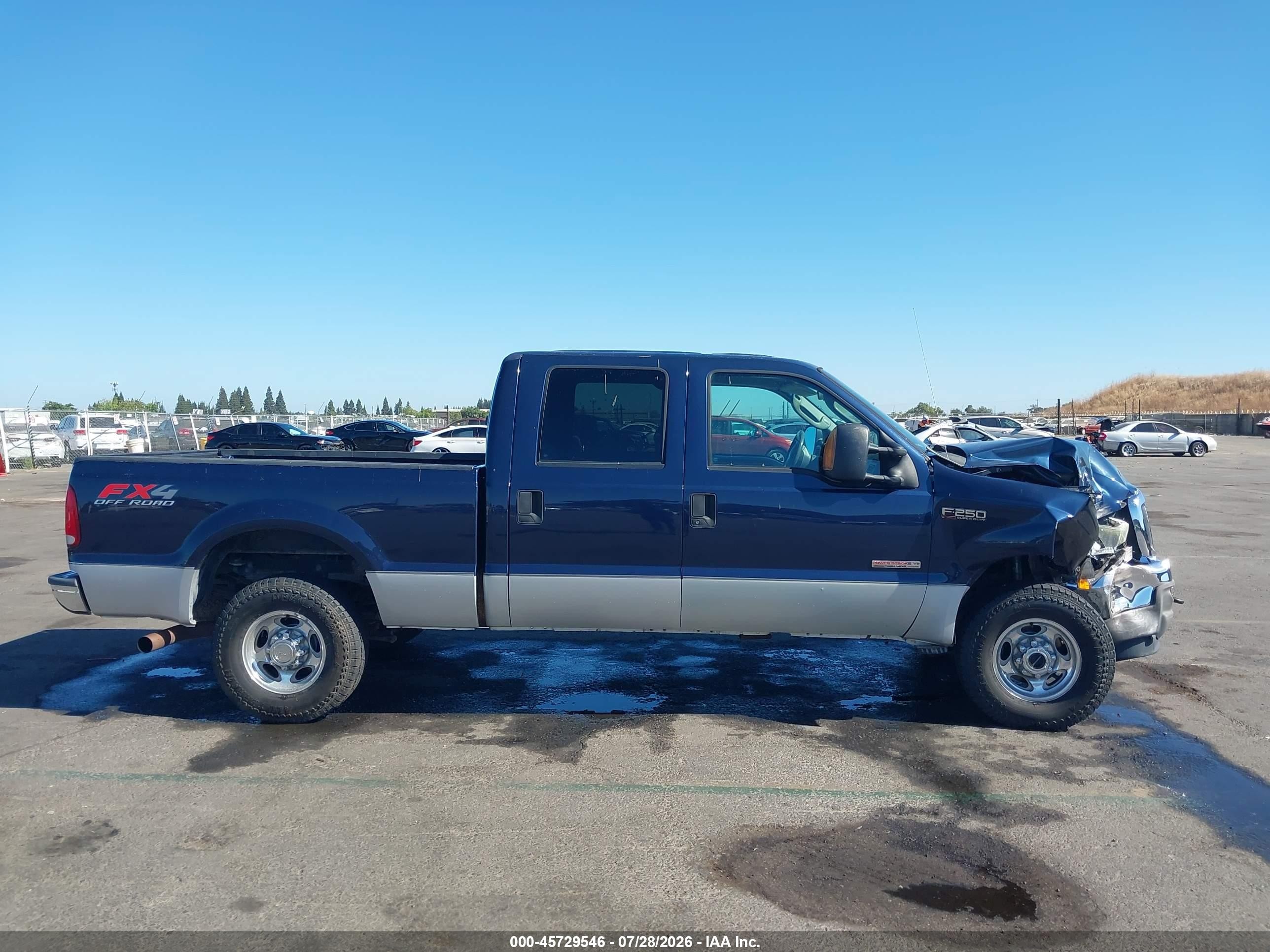 2004 Ford F-250 Lariat/xl/xlt Blue vin: 1FTNW21P24EC88964