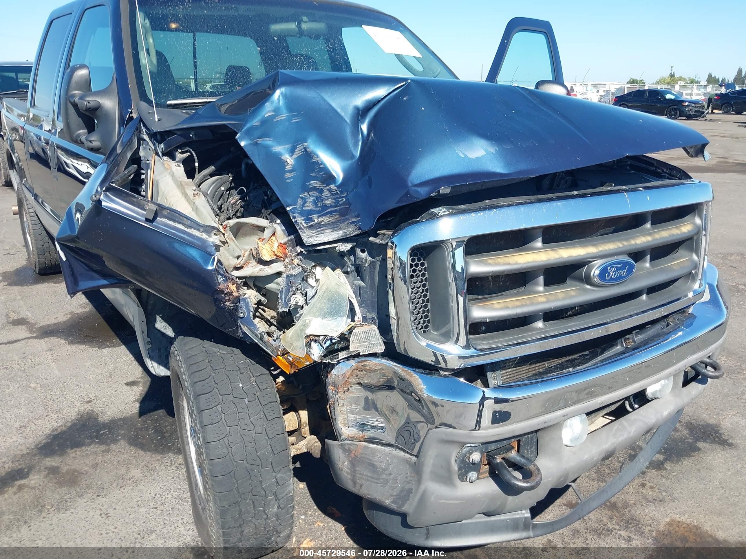 2004 Ford F-250 Lariat/xl/xlt Blue vin: 1FTNW21P24EC88964