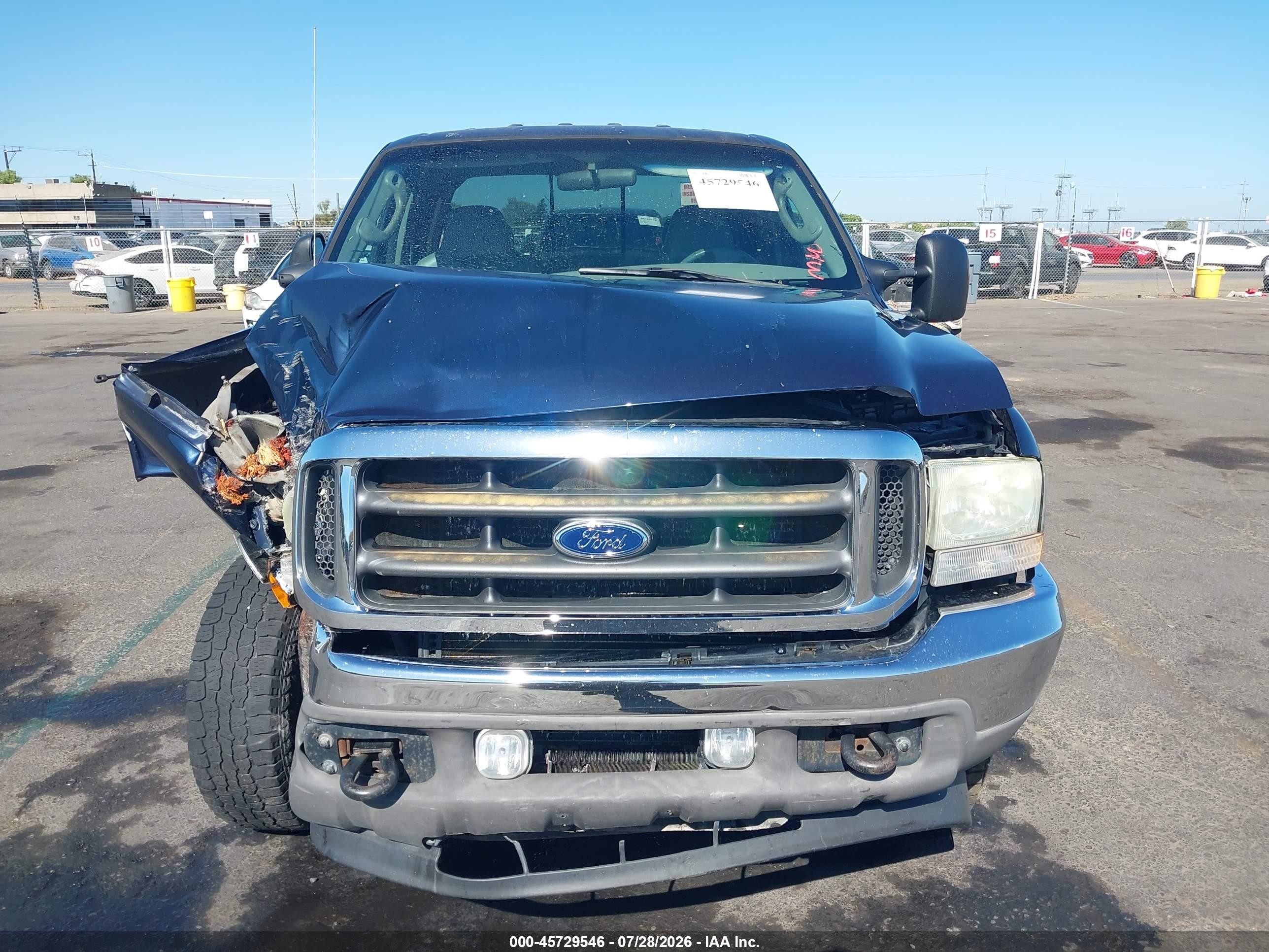 2004 Ford F-250 Lariat/xl/xlt Blue vin: 1FTNW21P24EC88964