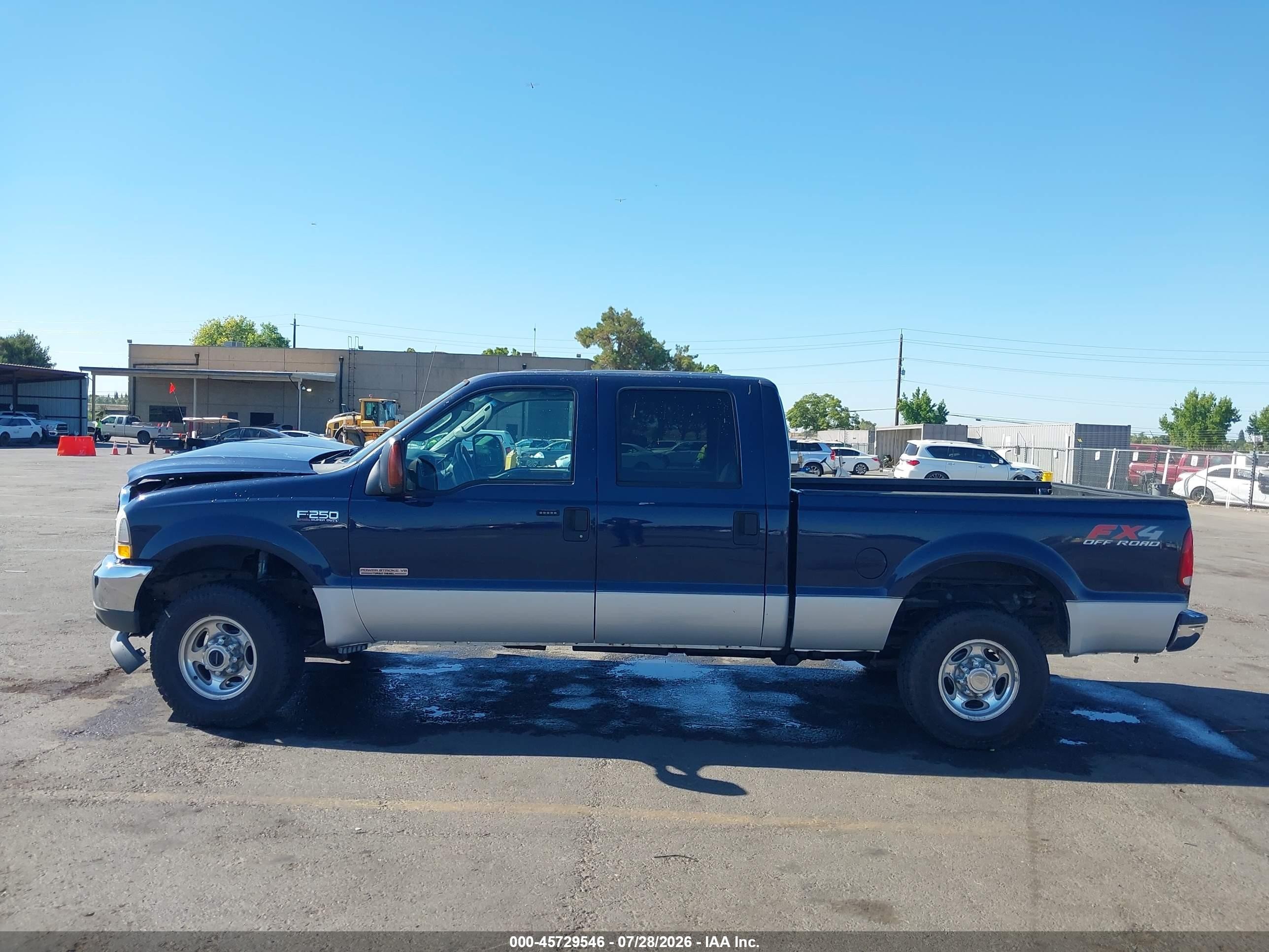 2004 Ford F-250 Lariat/xl/xlt Blue vin: 1FTNW21P24EC88964