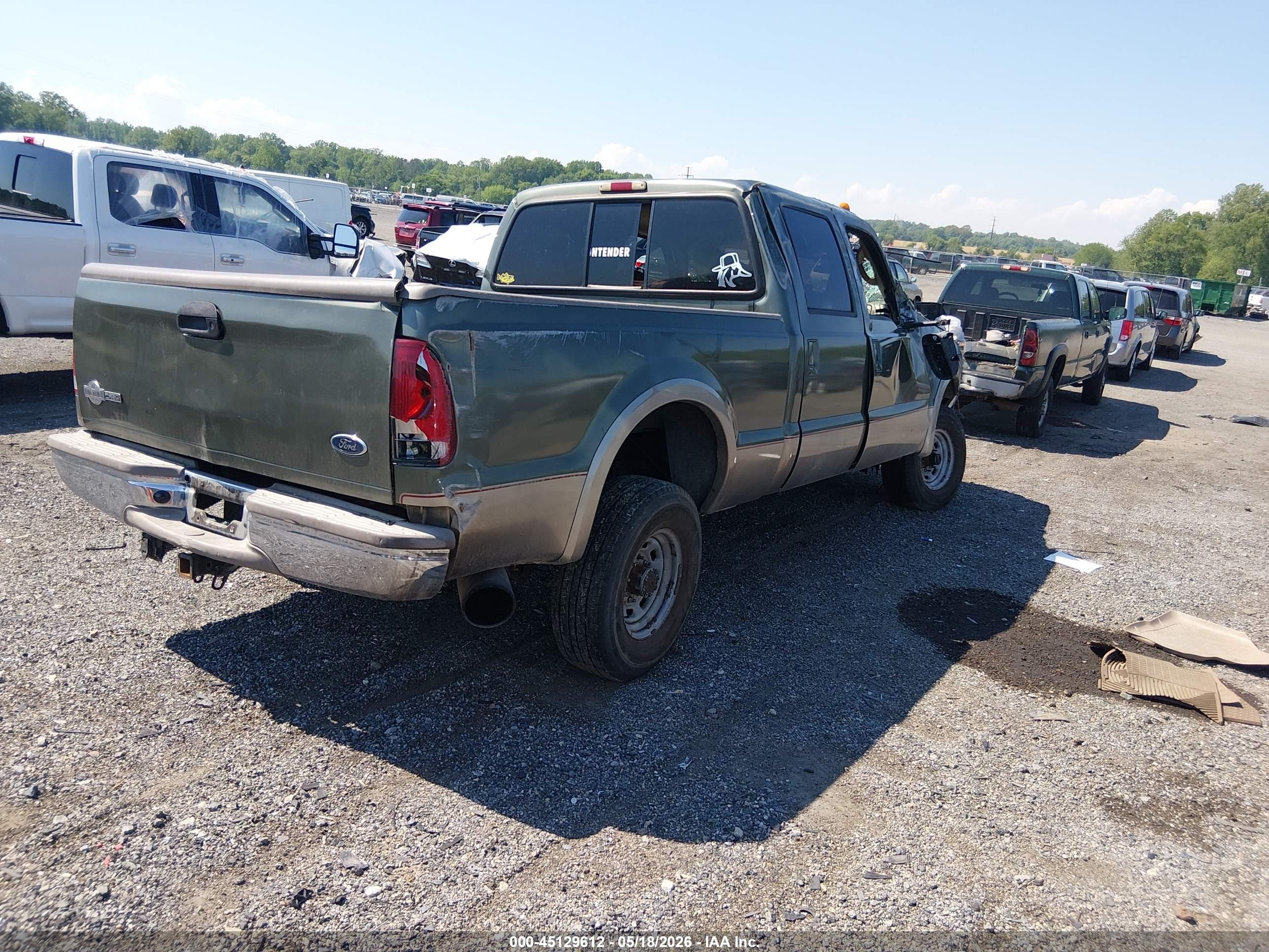 2003 Ford F-250 Lariat/xl/xlt Green vin: 1FTNW21P33EC65367