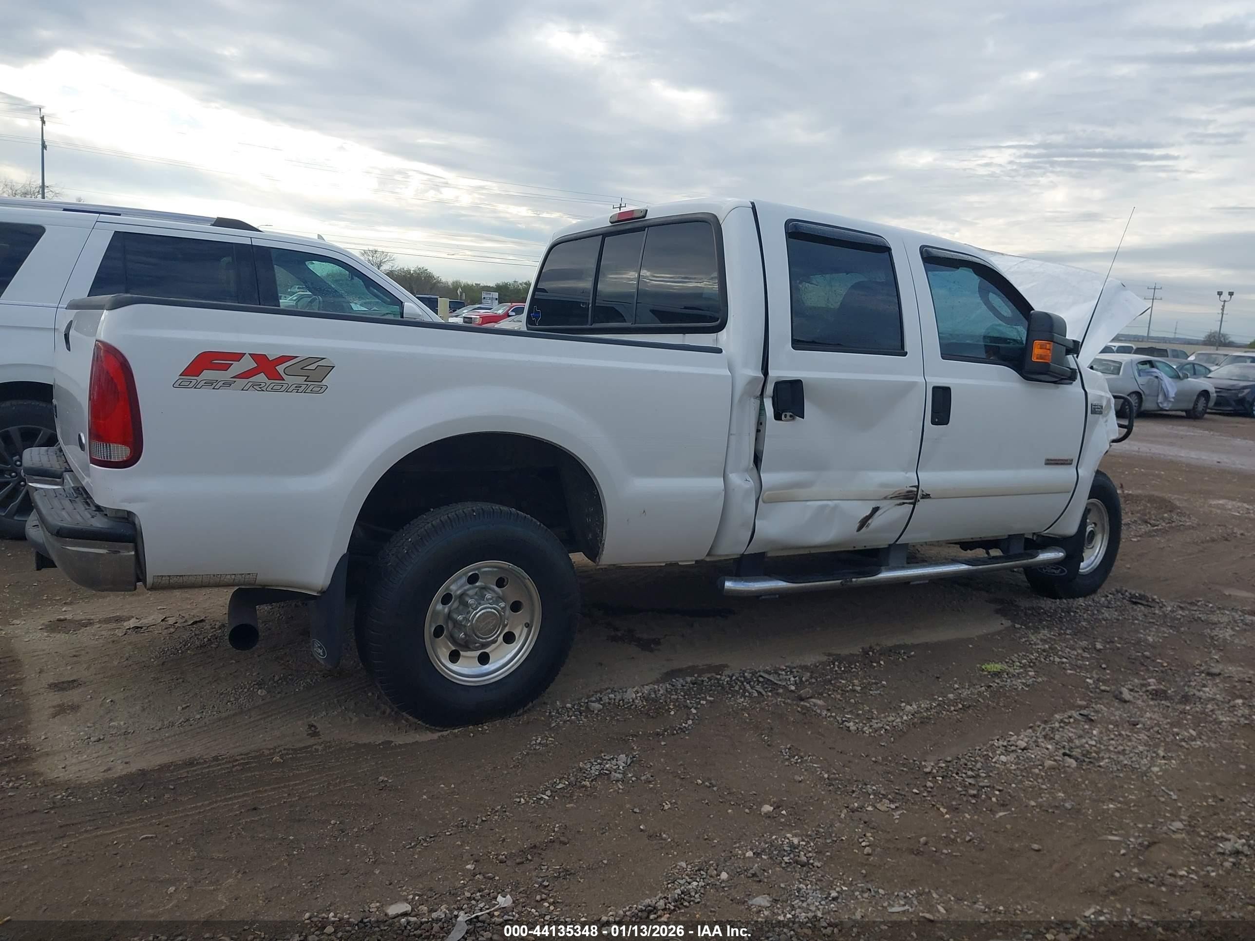 2003 Ford F-250 Lariat/xl/xlt White vin: 1FTNW21P43EC75955