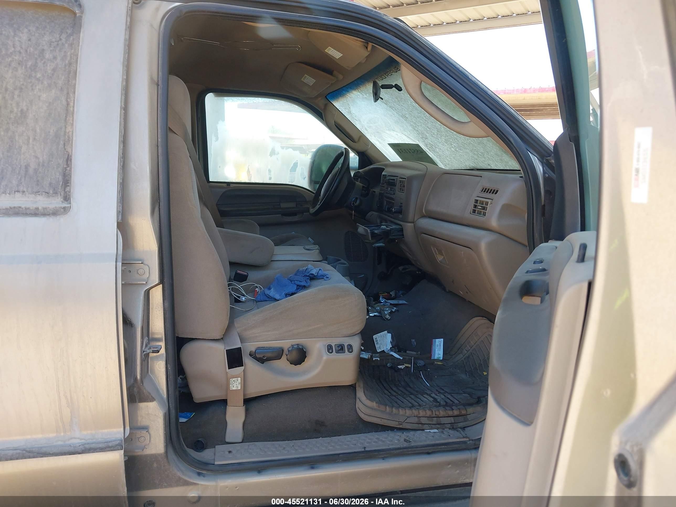 2004 Ford F-250 Lariat/xl/xlt Brown vin: 1FTNW21P44EB10974