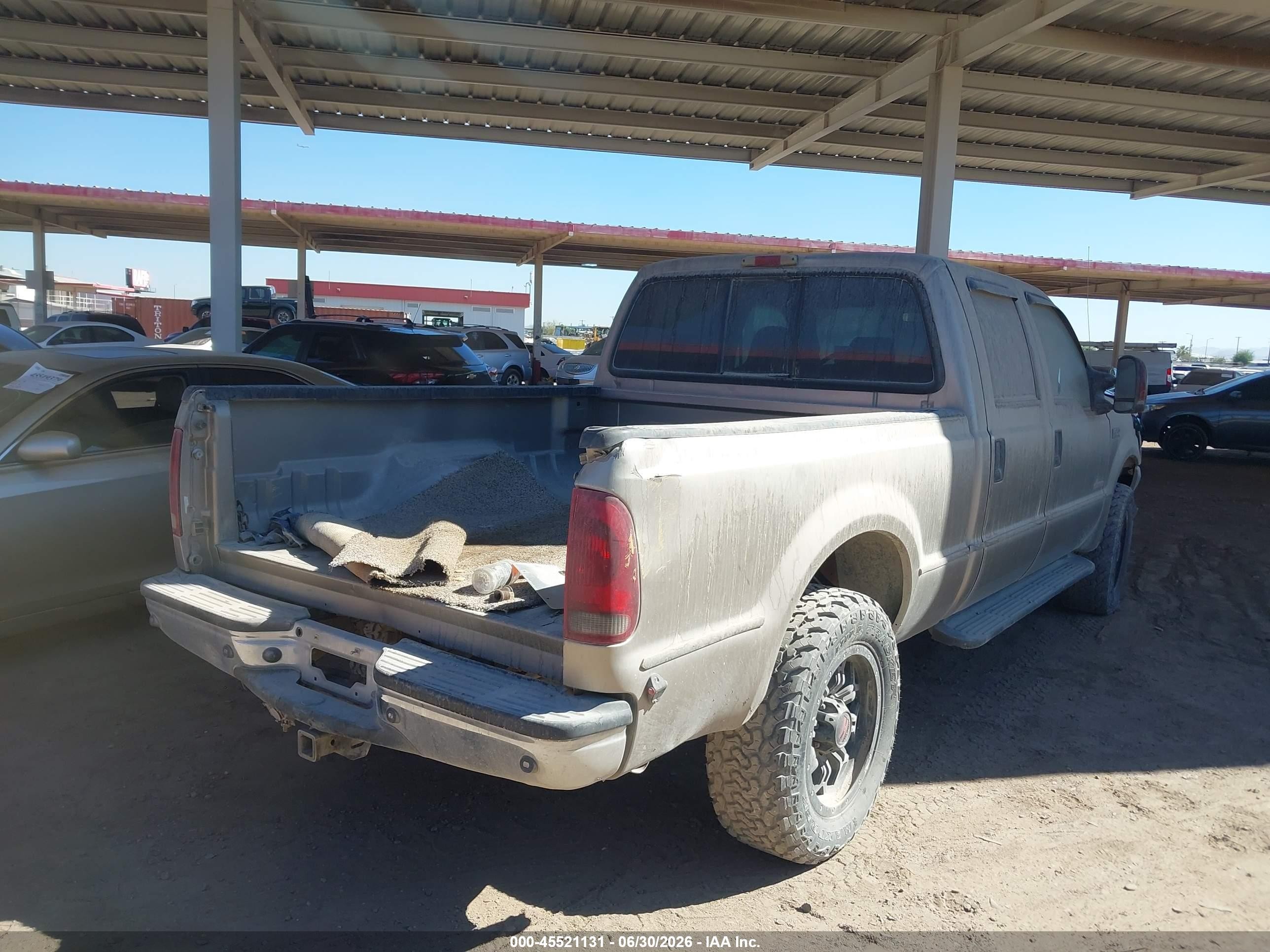 2004 Ford F-250 Lariat/xl/xlt Brown vin: 1FTNW21P44EB10974