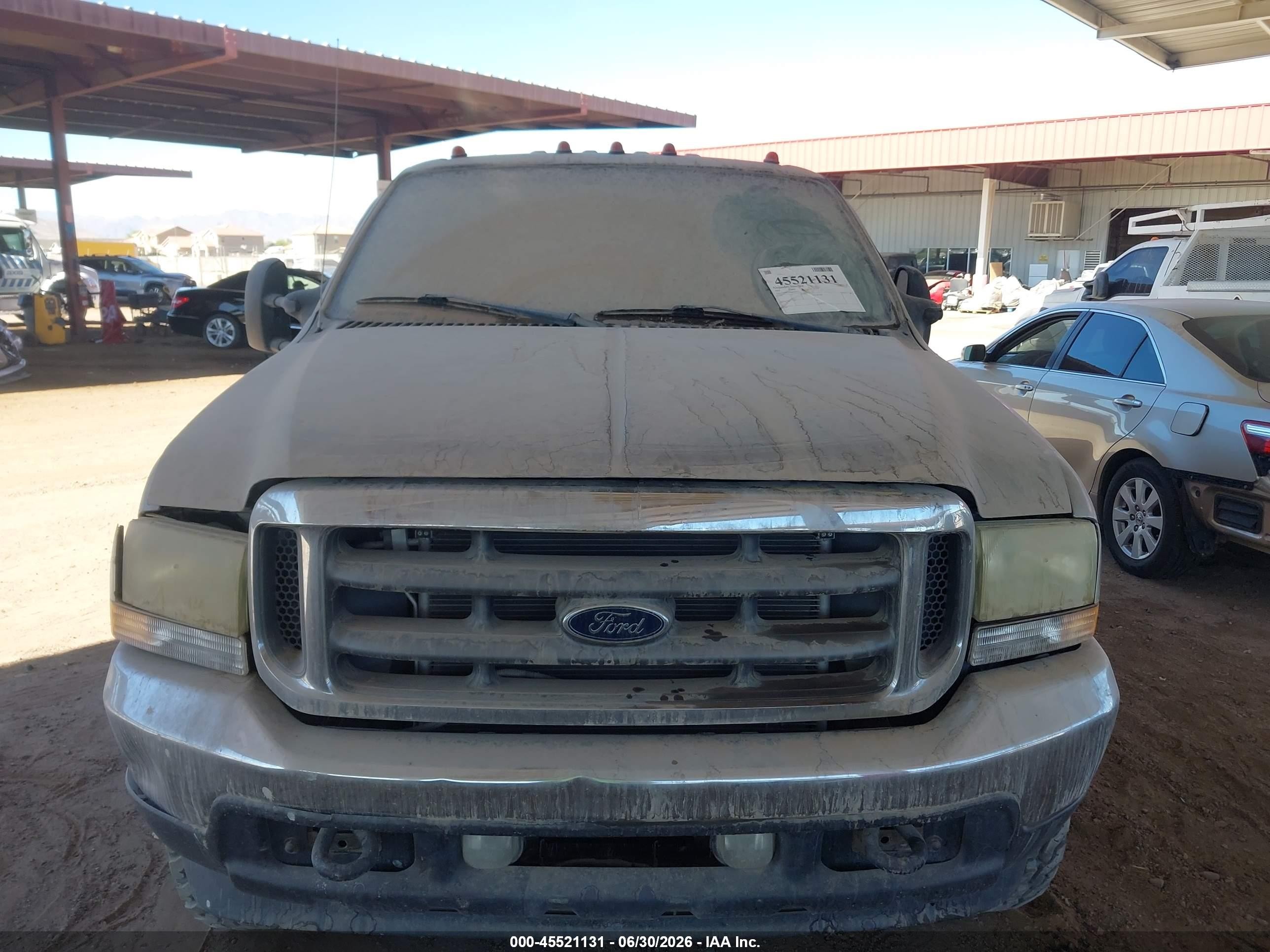 2004 Ford F-250 Lariat/xl/xlt Brown vin: 1FTNW21P44EB10974