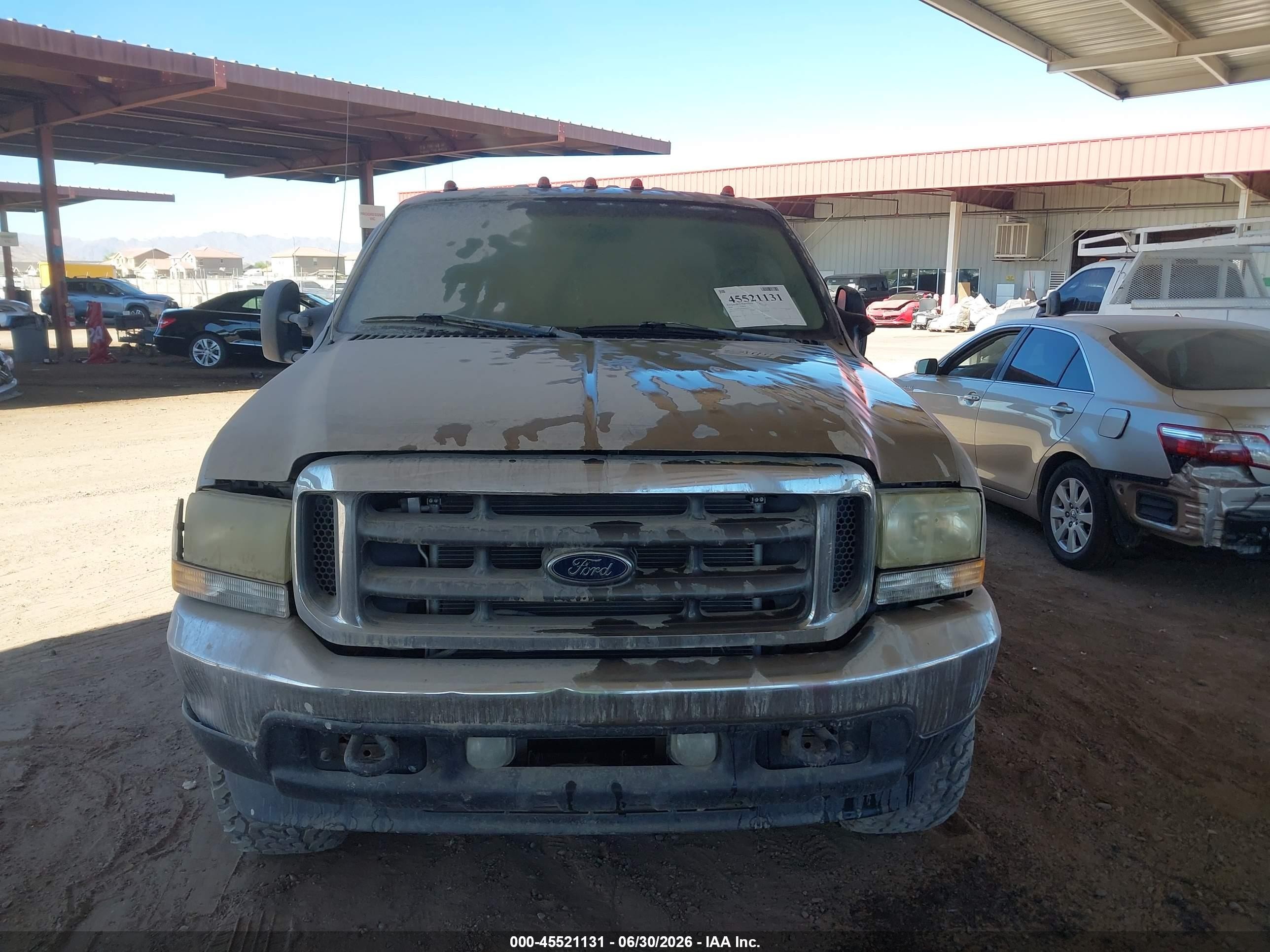 2004 Ford F-250 Lariat/xl/xlt Brown vin: 1FTNW21P44EB10974