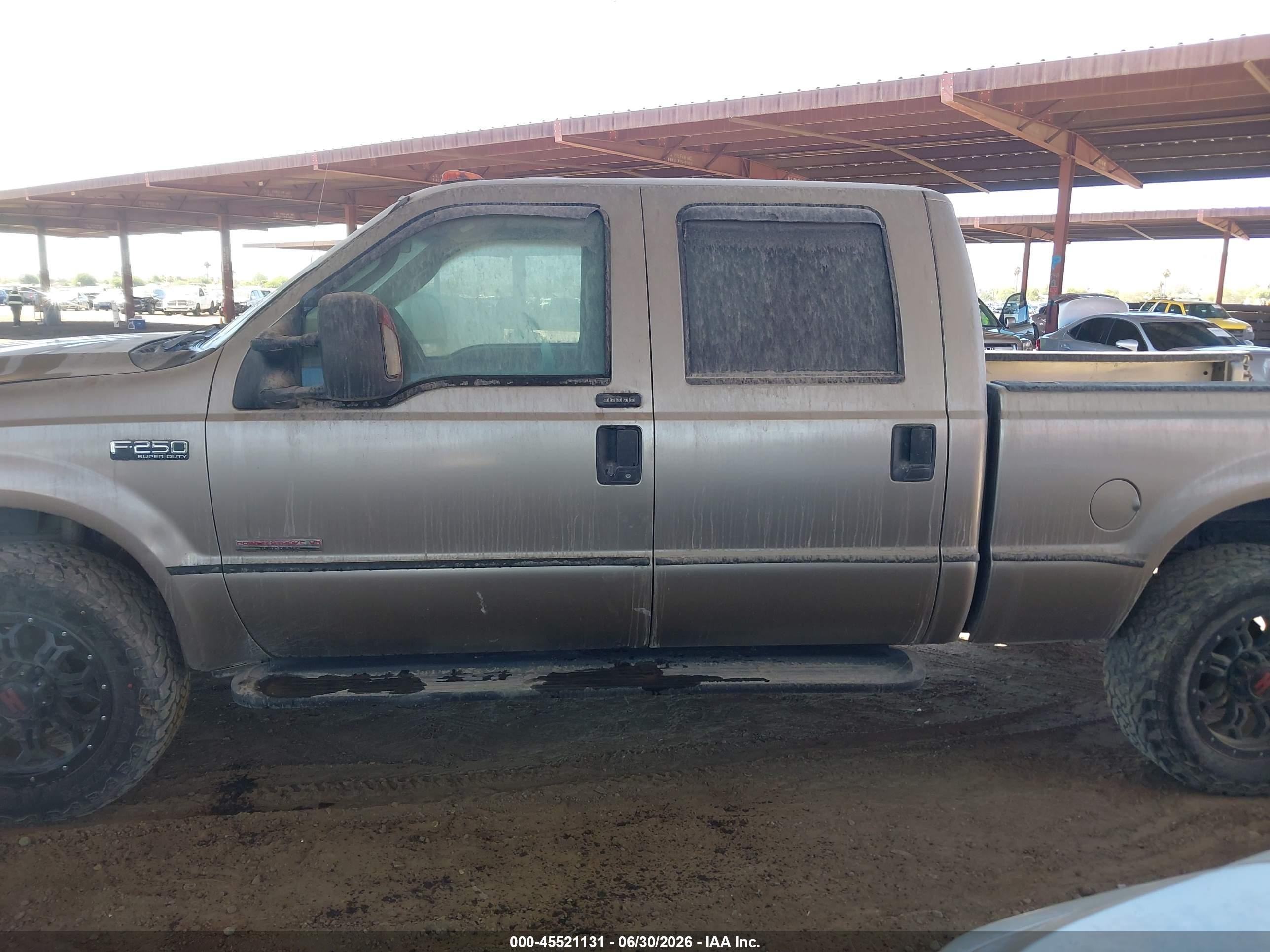 2004 Ford F-250 Lariat/xl/xlt Brown vin: 1FTNW21P44EB10974