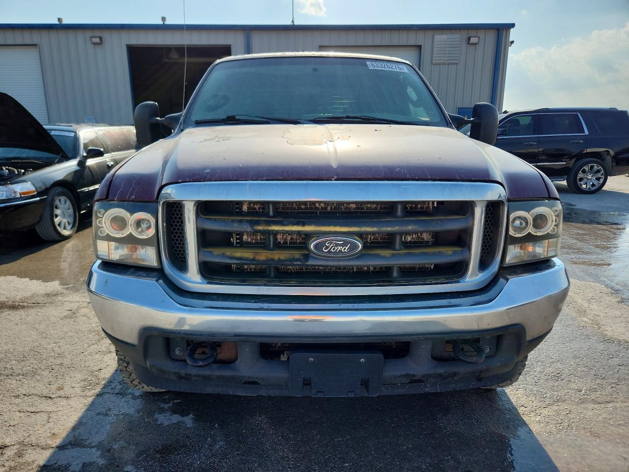 2004 Ford F250 Super Duty Maroon vin: 1FTNW21P54EA35282