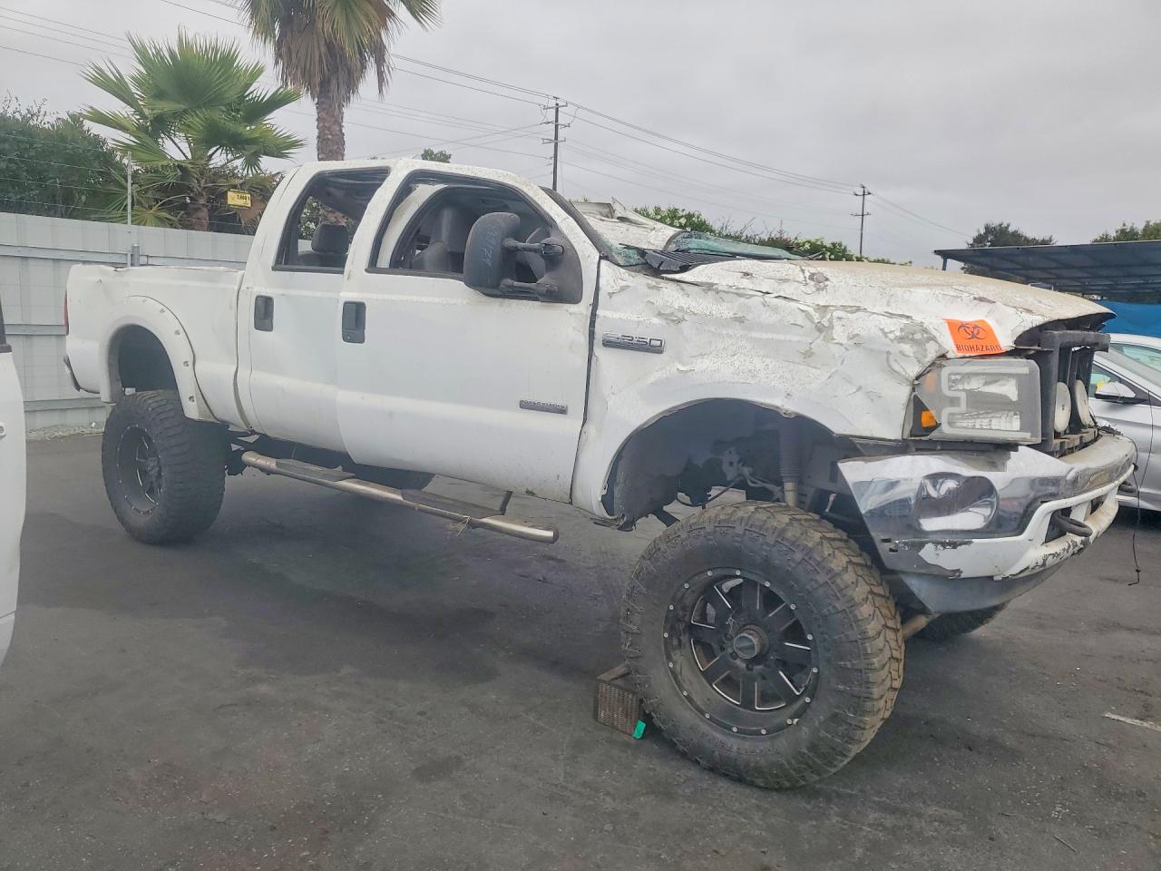 2004 Ford F250 Super Duty White vin: 1FTNW21P54EB26441