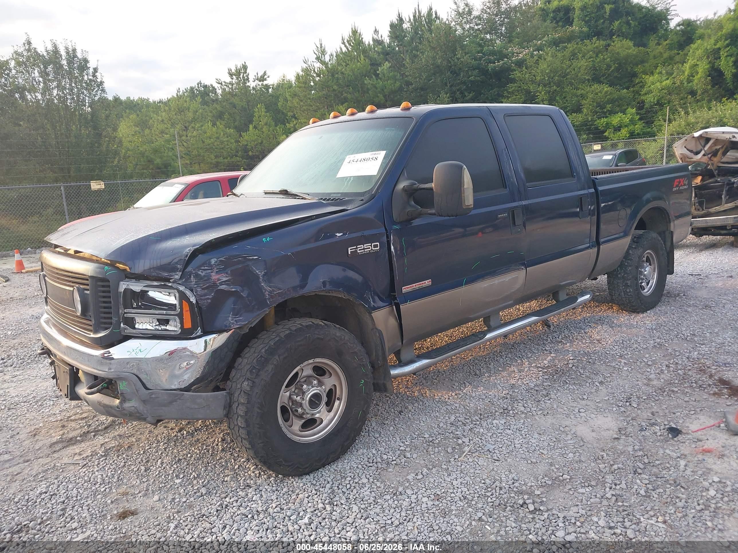 2004 Ford F-250 Lariat/xl/xlt Blue vin: 1FTNW21P54EB74702