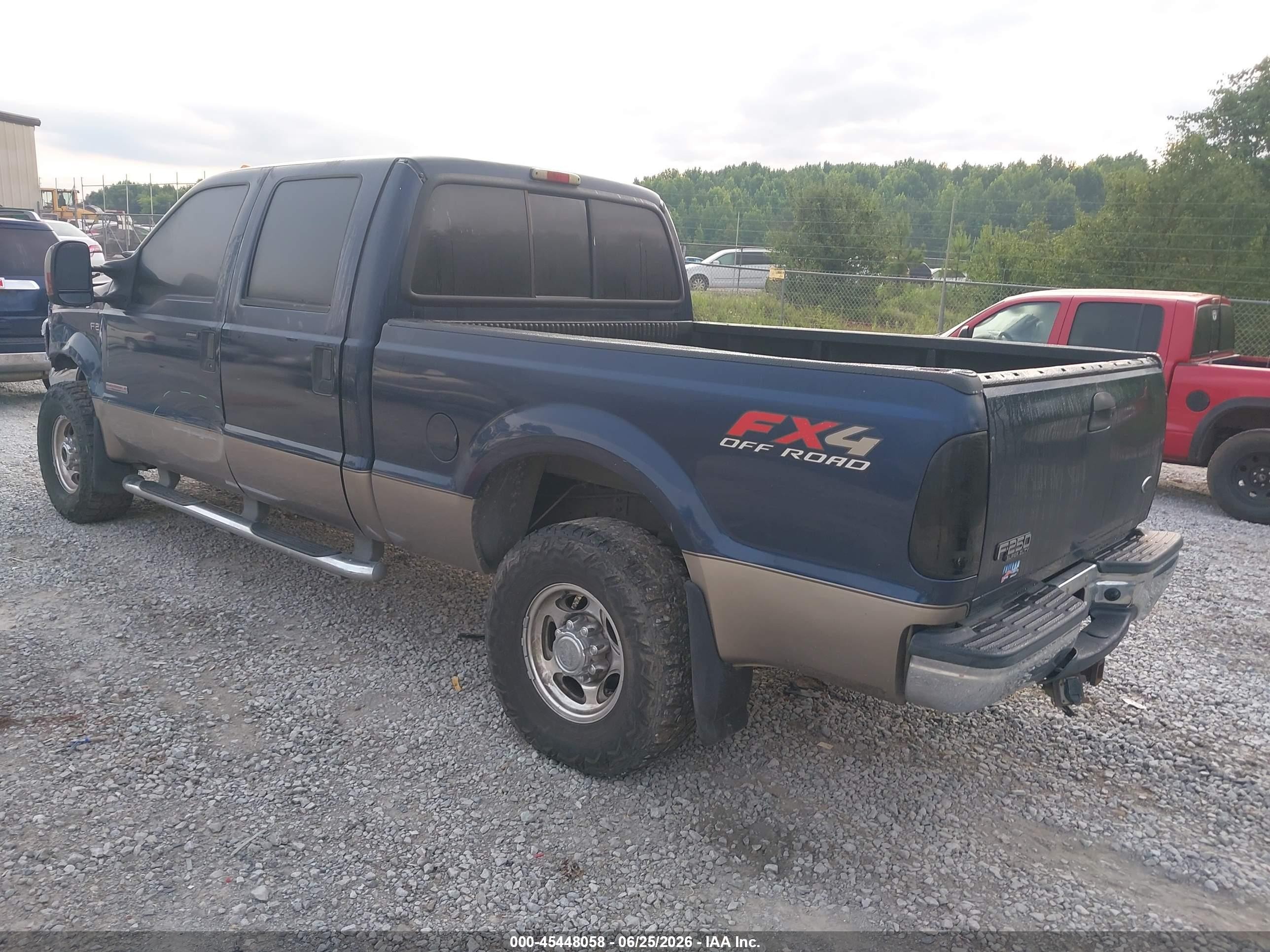 2004 Ford F-250 Lariat/xl/xlt Blue vin: 1FTNW21P54EB74702