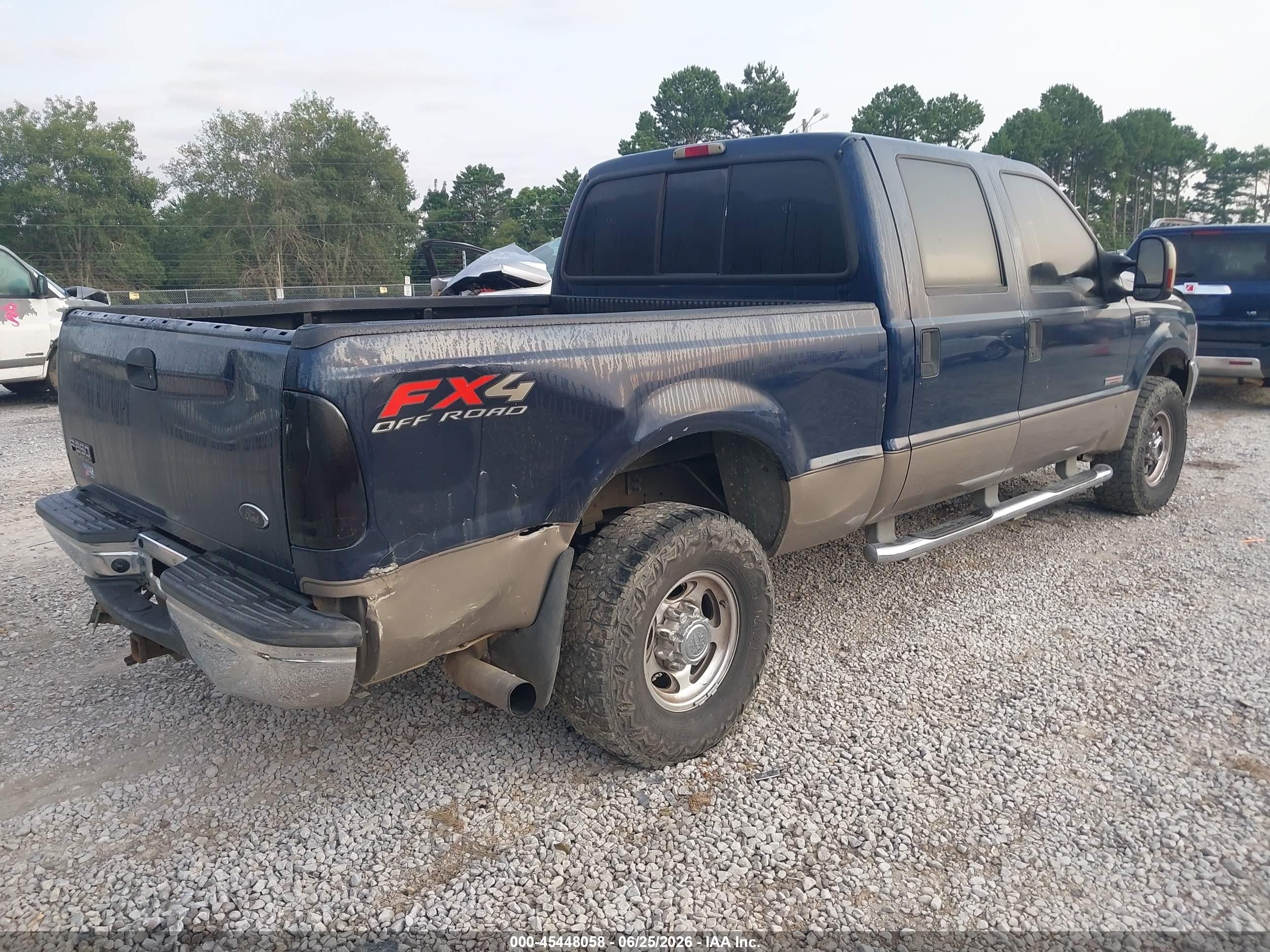 2004 Ford F-250 Lariat/xl/xlt Blue vin: 1FTNW21P54EB74702