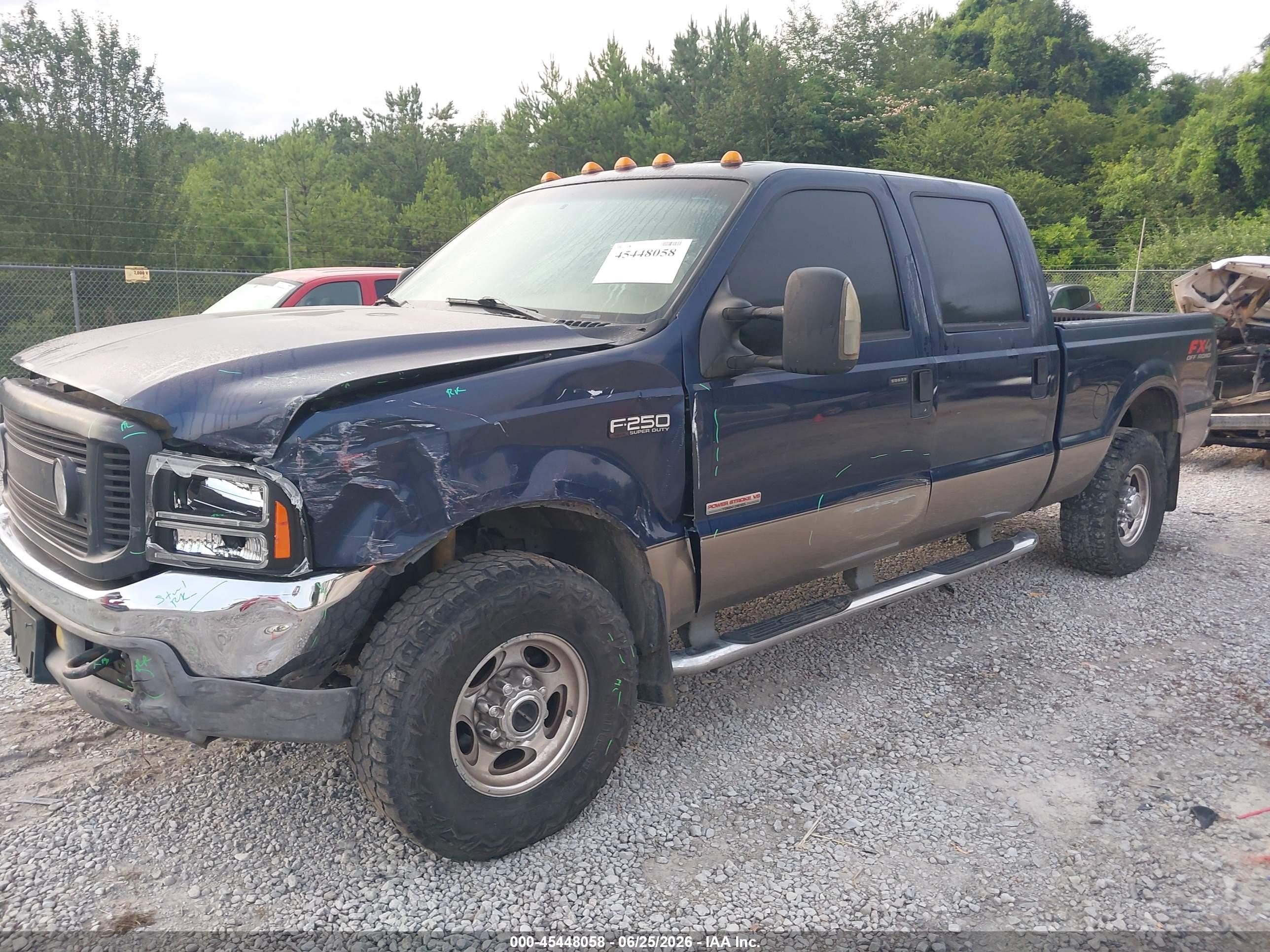 2004 Ford F-250 Lariat/xl/xlt Blue vin: 1FTNW21P54EB74702