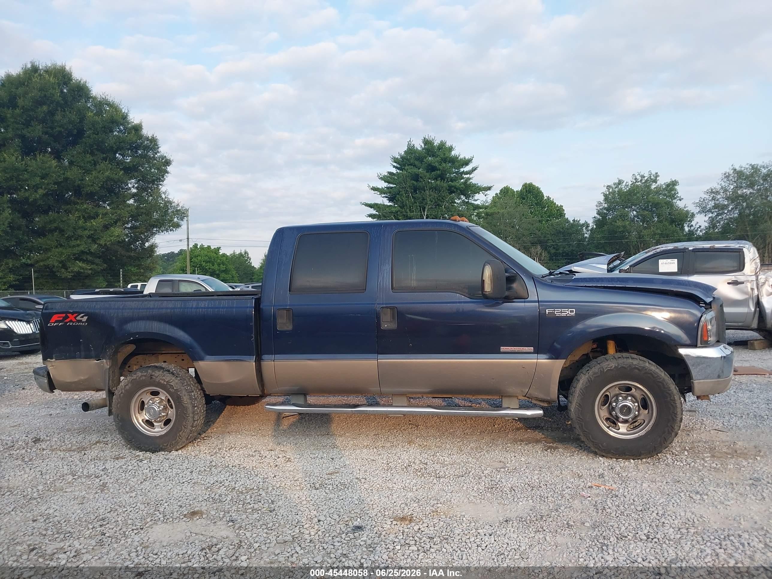 2004 Ford F-250 Lariat/xl/xlt Blue vin: 1FTNW21P54EB74702