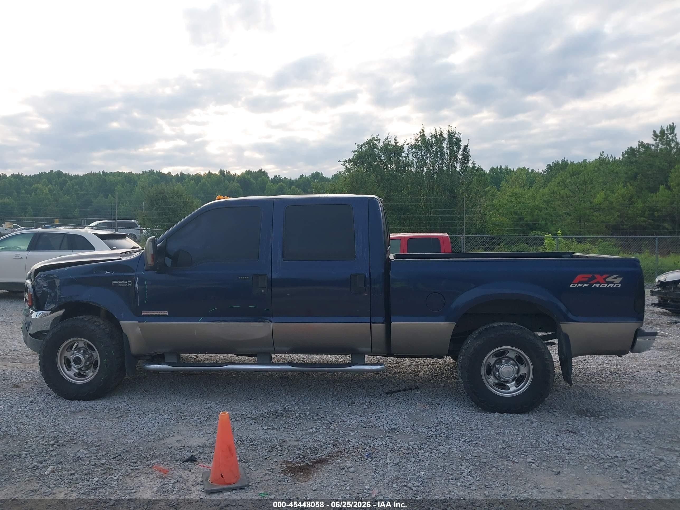 2004 Ford F-250 Lariat/xl/xlt Blue vin: 1FTNW21P54EB74702