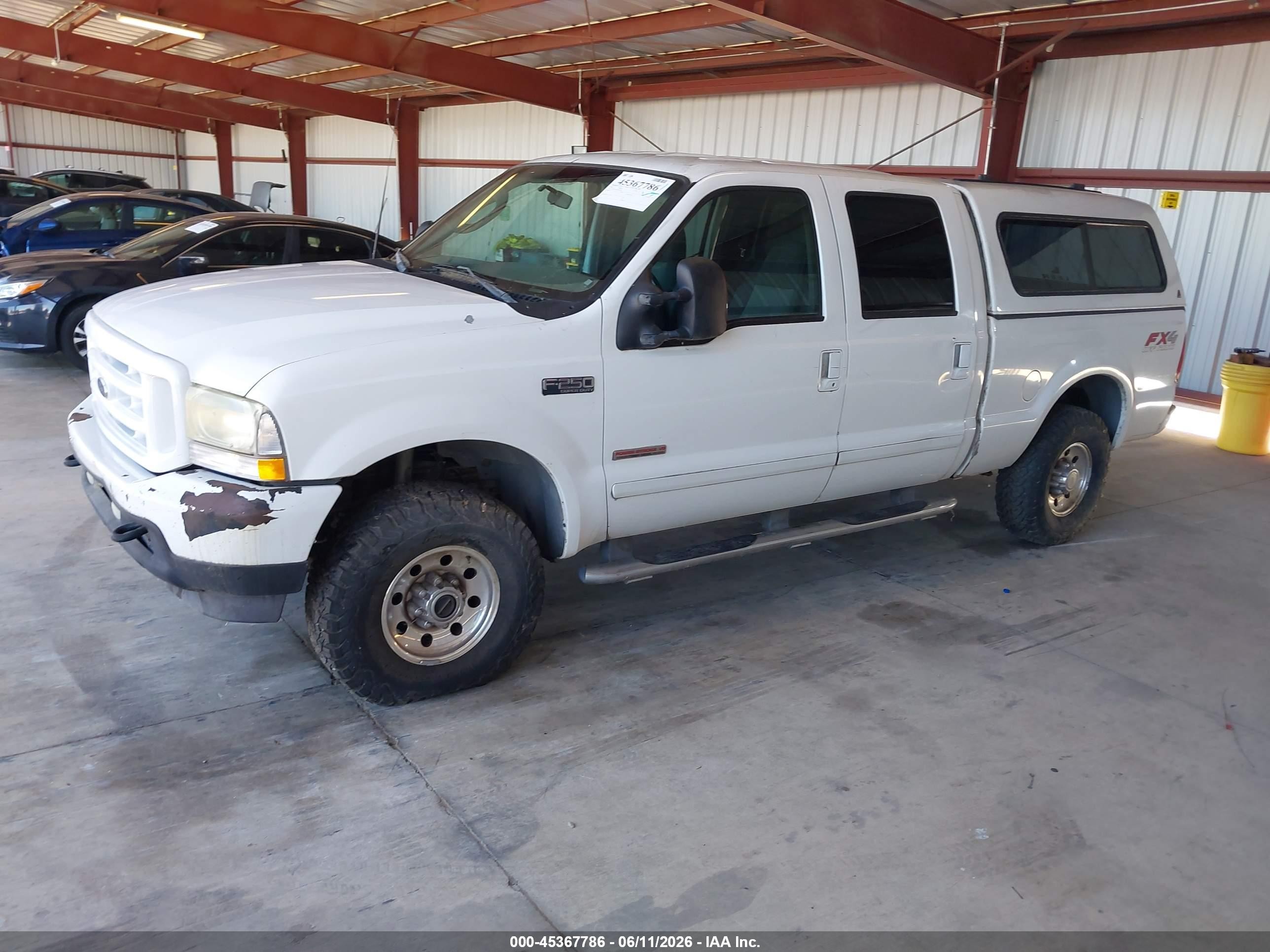 2003 Ford F-250 Lariat/xl/xlt White vin: 1FTNW21P63EB65358