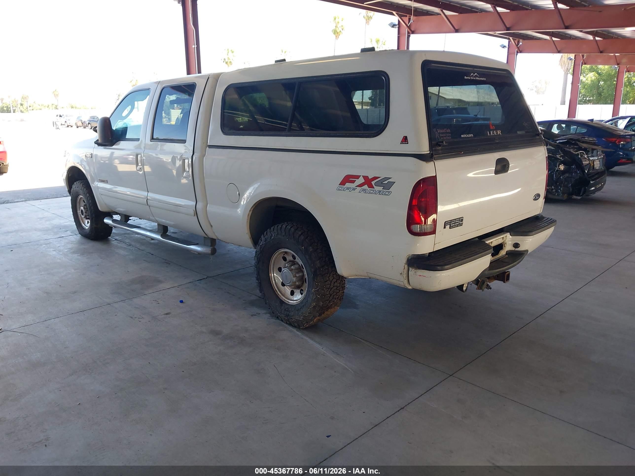 2003 Ford F-250 Lariat/xl/xlt White vin: 1FTNW21P63EB65358