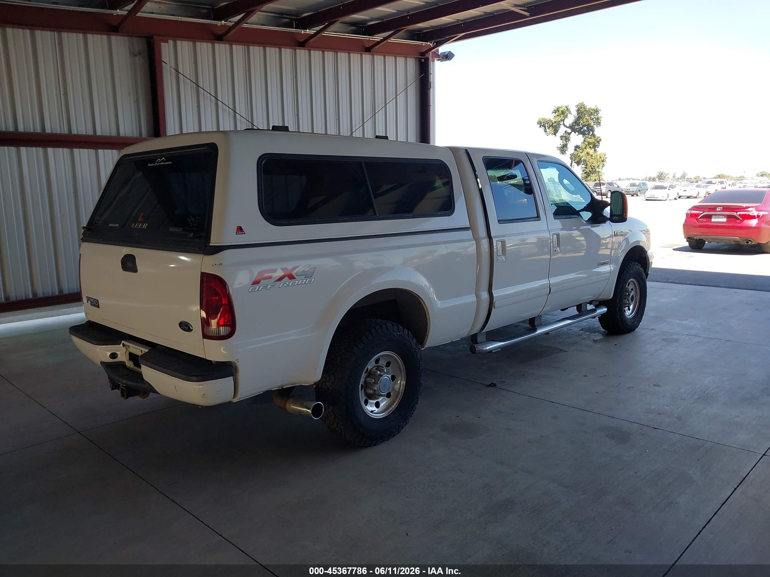 2003 Ford F-250 Lariat/xl/xlt White vin: 1FTNW21P63EB65358