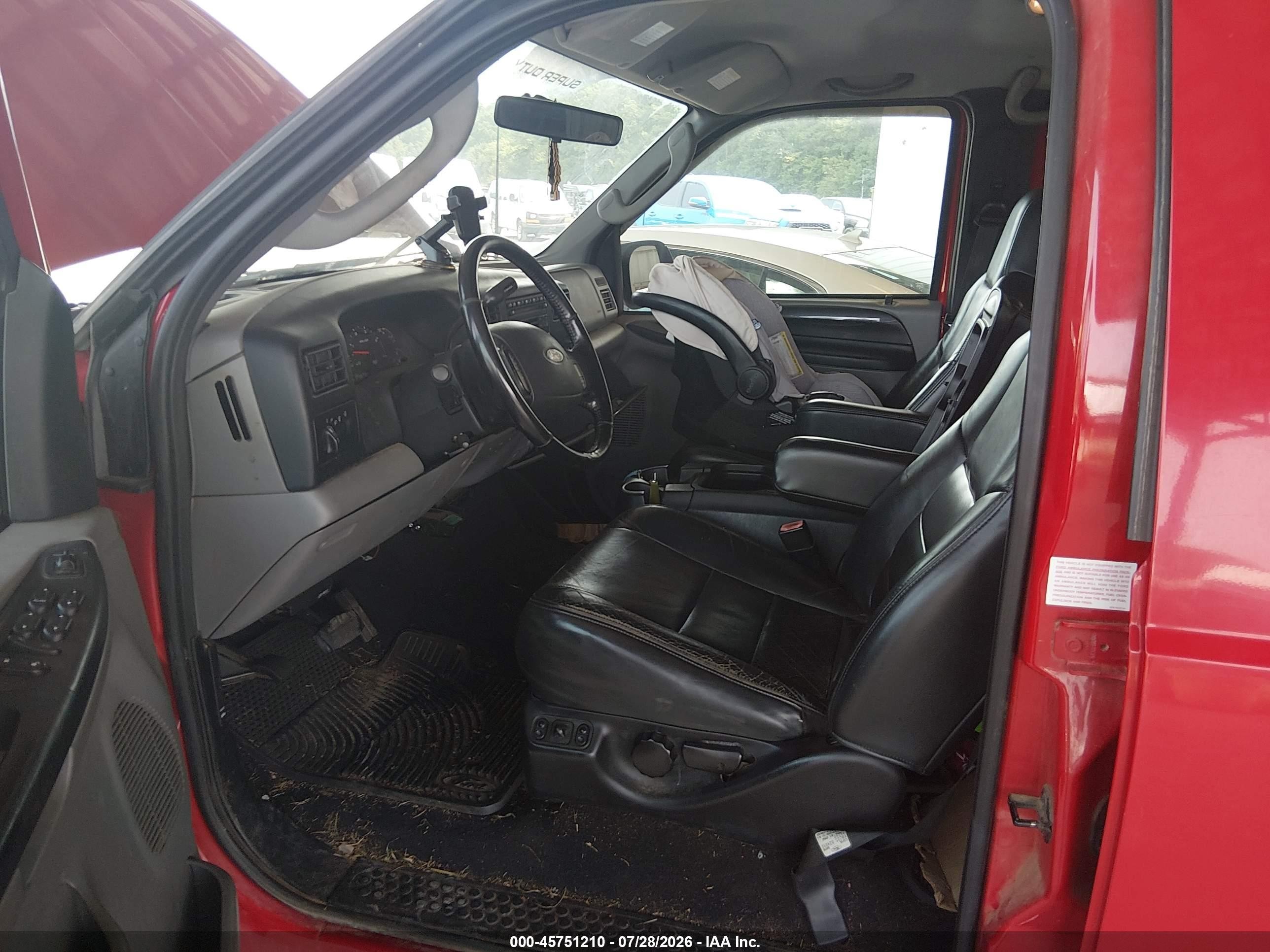 2003 Ford F-250 Lariat/xl/xlt Red vin: 1FTNW21P63EC15806