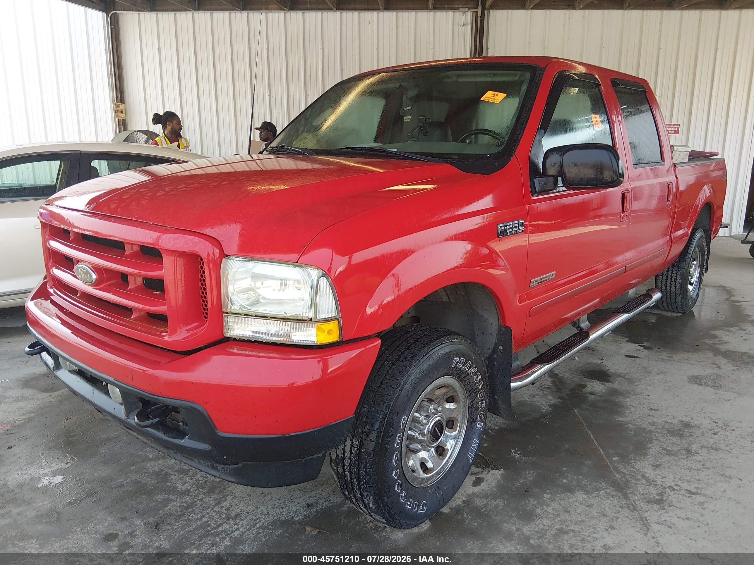 2003 Ford F-250 Lariat/xl/xlt Red vin: 1FTNW21P63EC15806