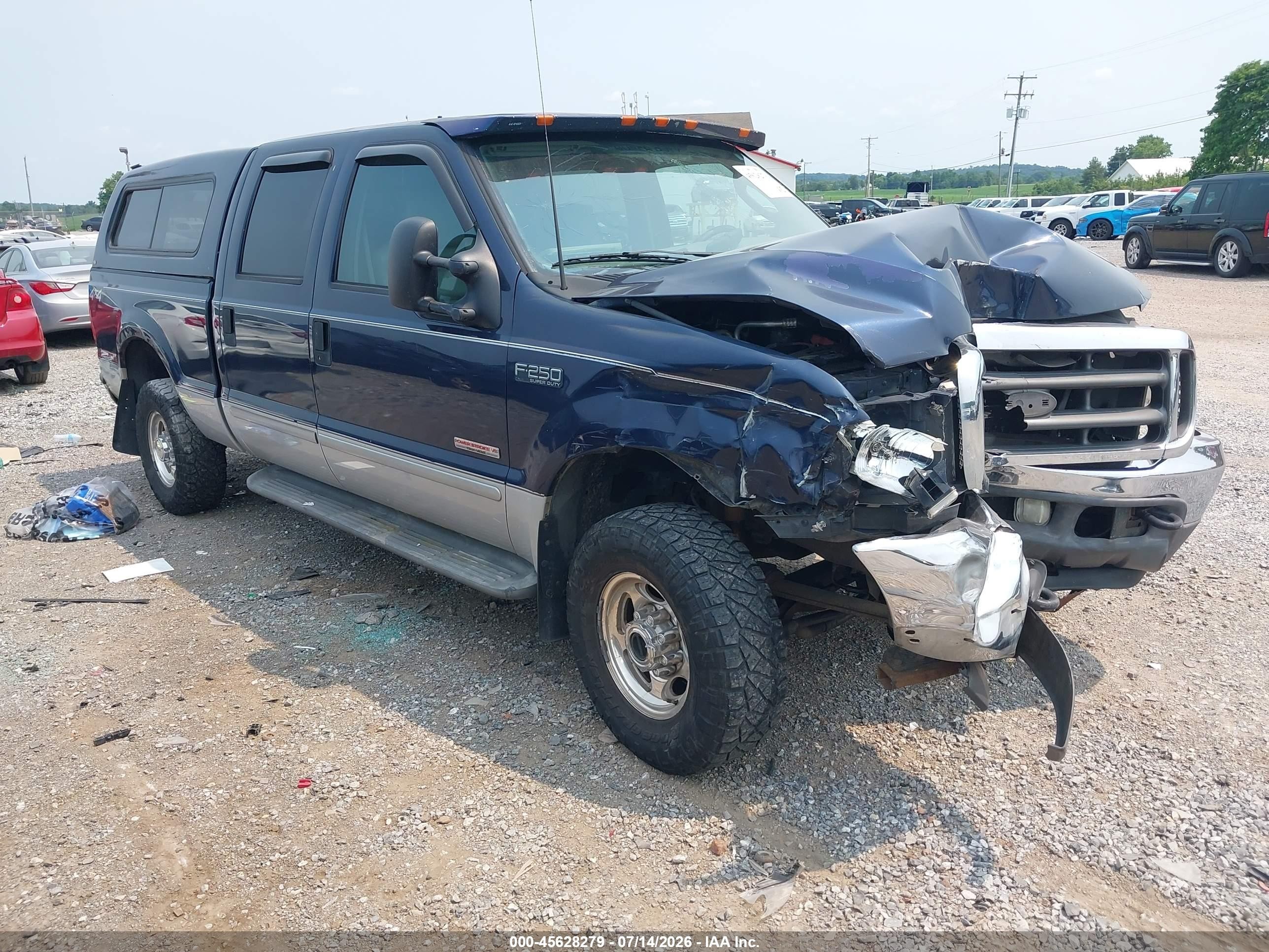2003 Ford F-250 Lariat/xl/xlt Blue vin: 1FTNW21P63EC29544