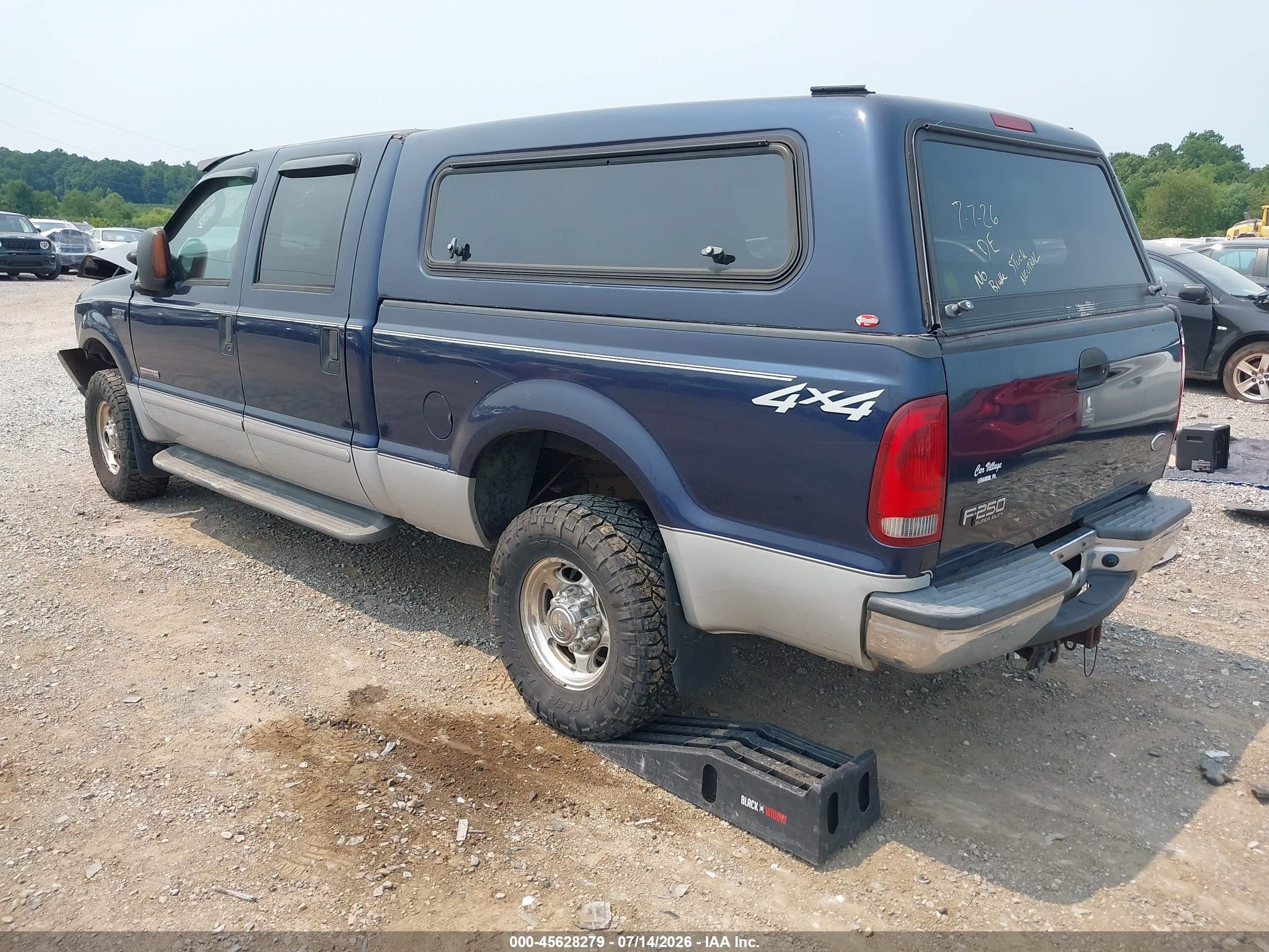 2003 Ford F-250 Lariat/xl/xlt Blue vin: 1FTNW21P63EC29544