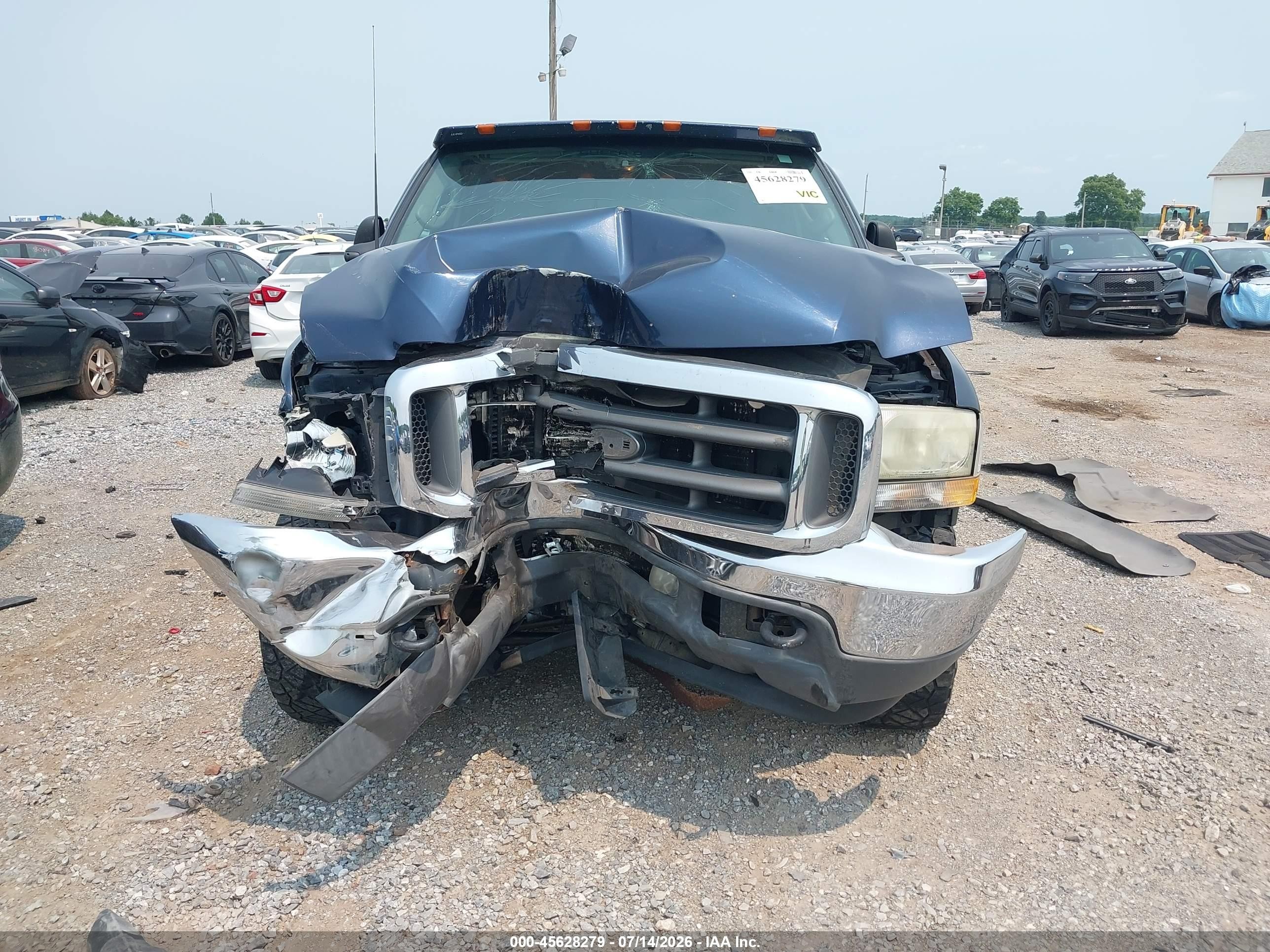 2003 Ford F-250 Lariat/xl/xlt Blue vin: 1FTNW21P63EC29544