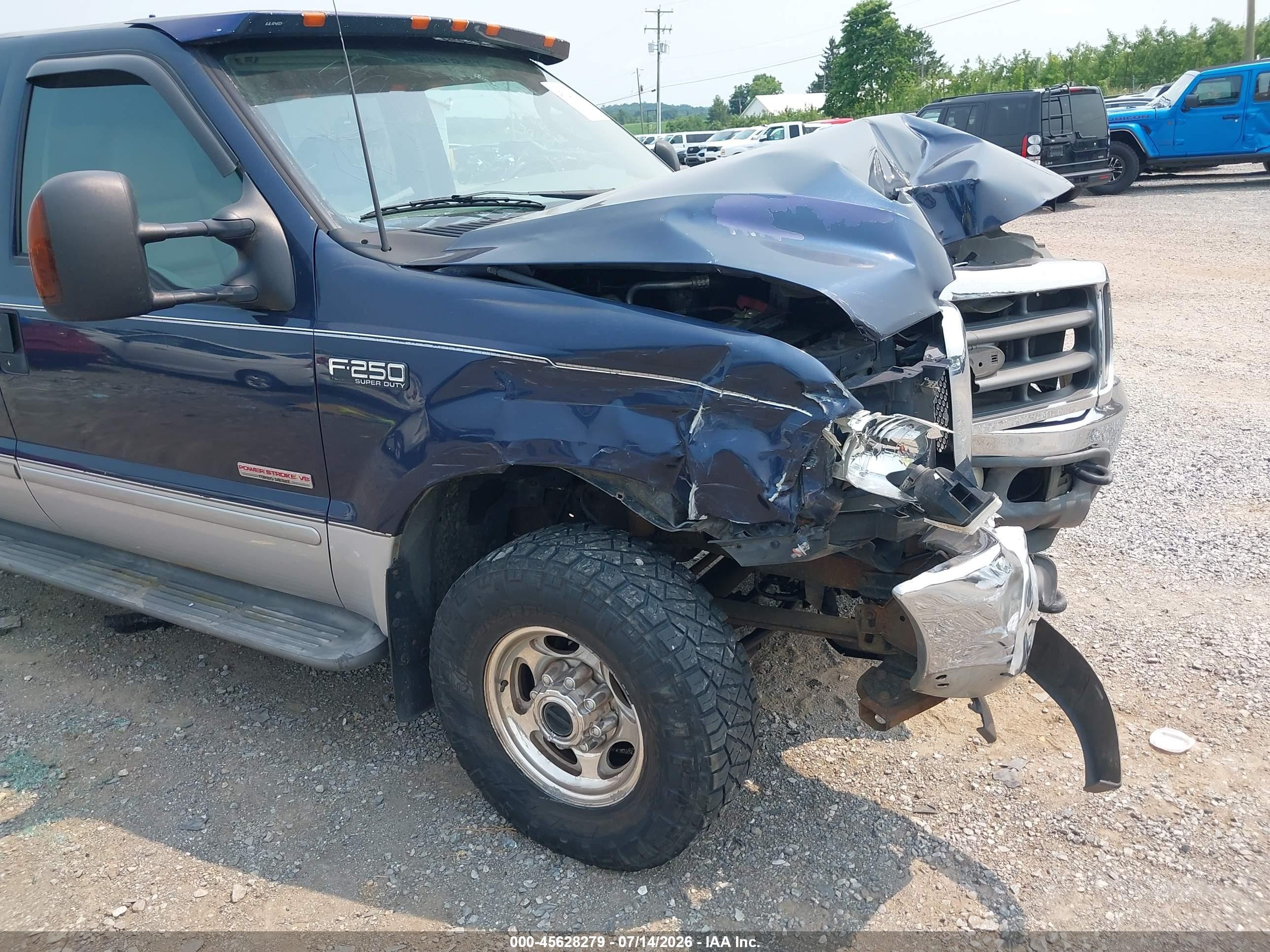 2003 Ford F-250 Lariat/xl/xlt Blue vin: 1FTNW21P63EC29544