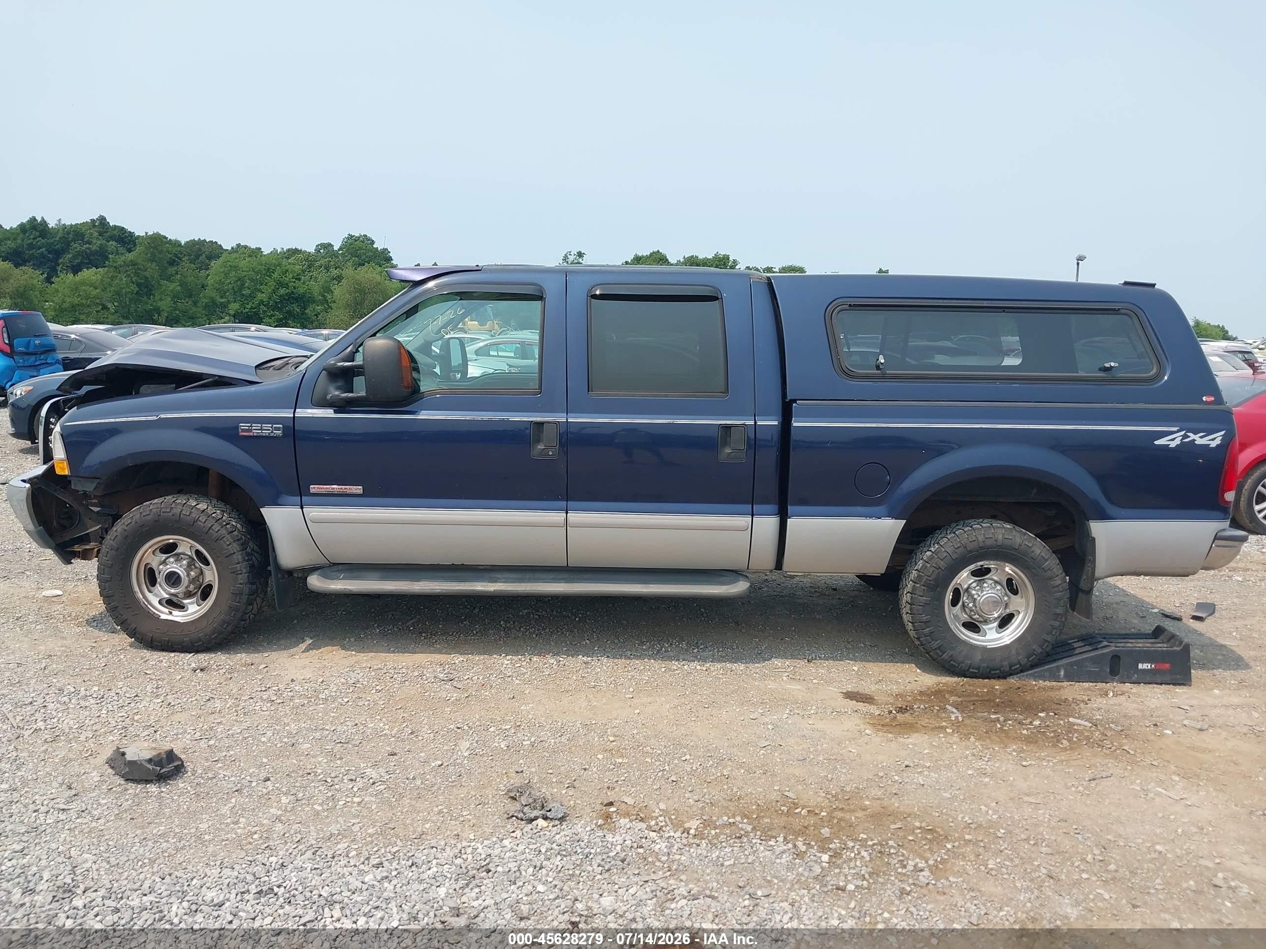 2003 Ford F-250 Lariat/xl/xlt Blue vin: 1FTNW21P63EC29544