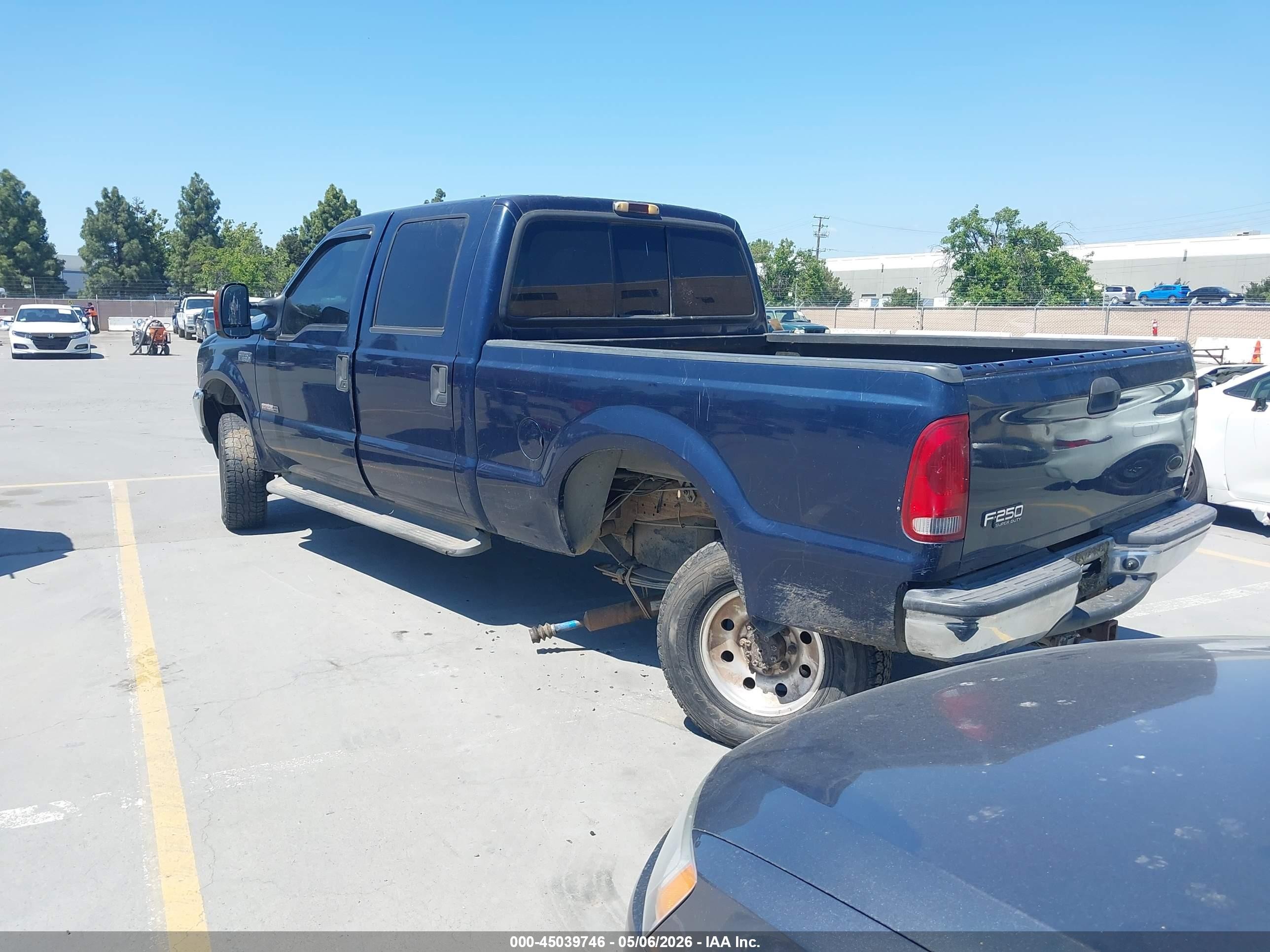 2004 Ford F-250 Lariat/xl/xlt Blue vin: 1FTNW21P64EB81089